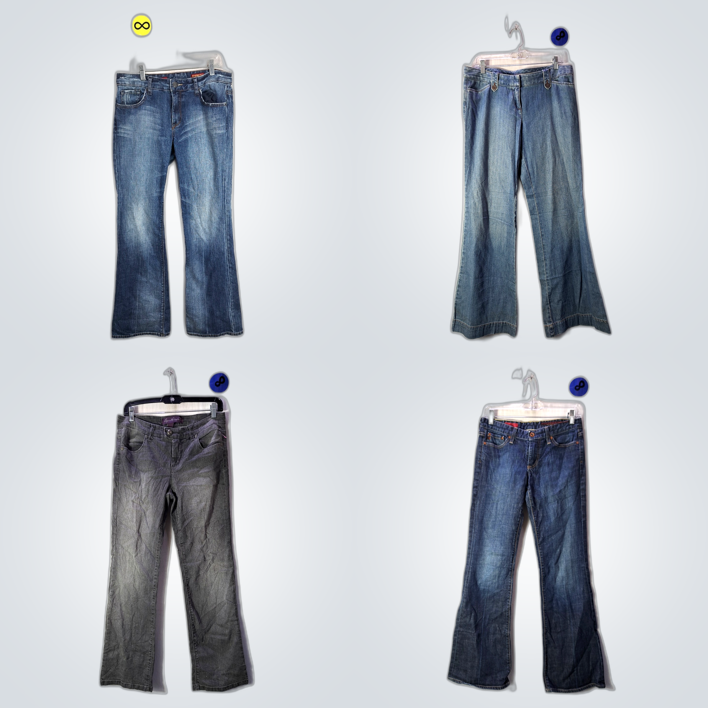 Y2k unique faded jeans