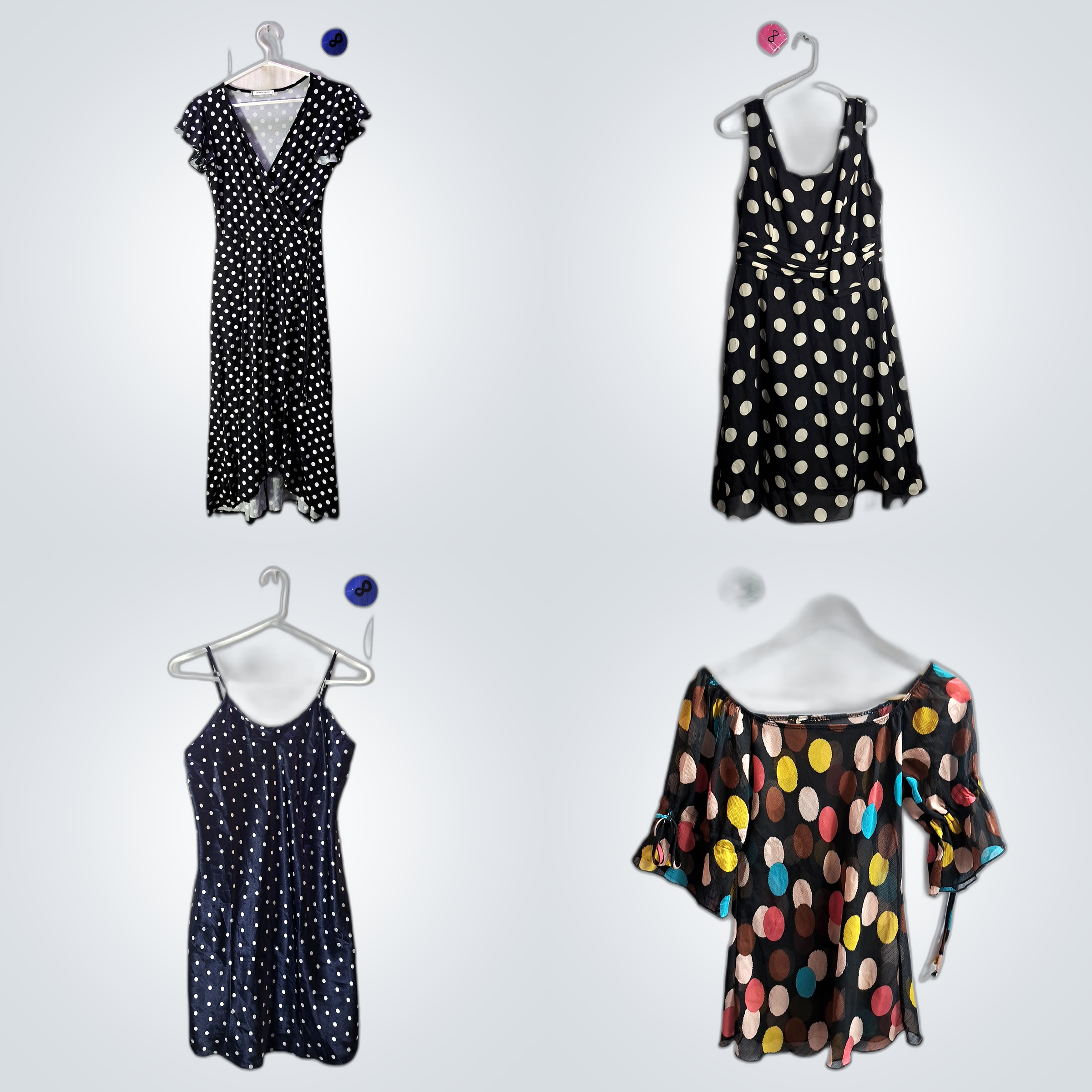 Y2K Polka Dot Blouses