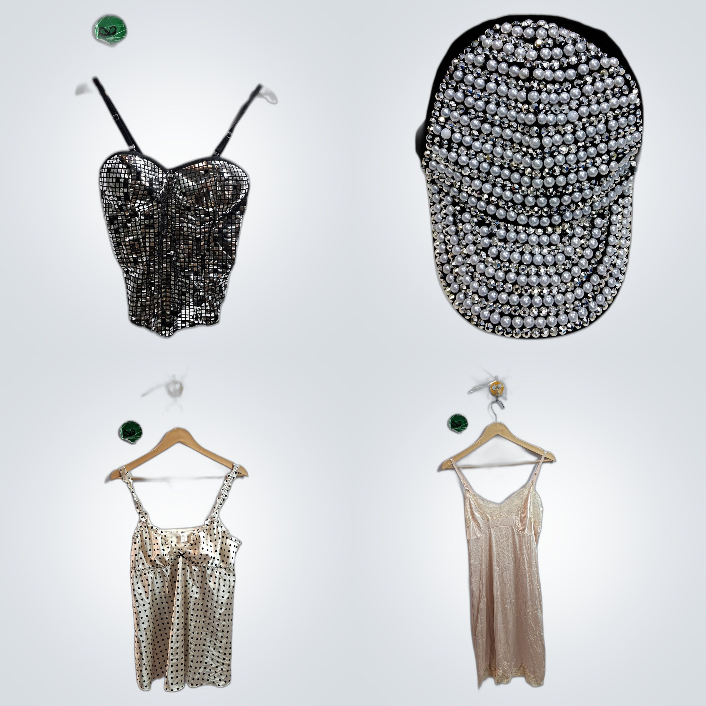 Black Beaded Hat Bundle