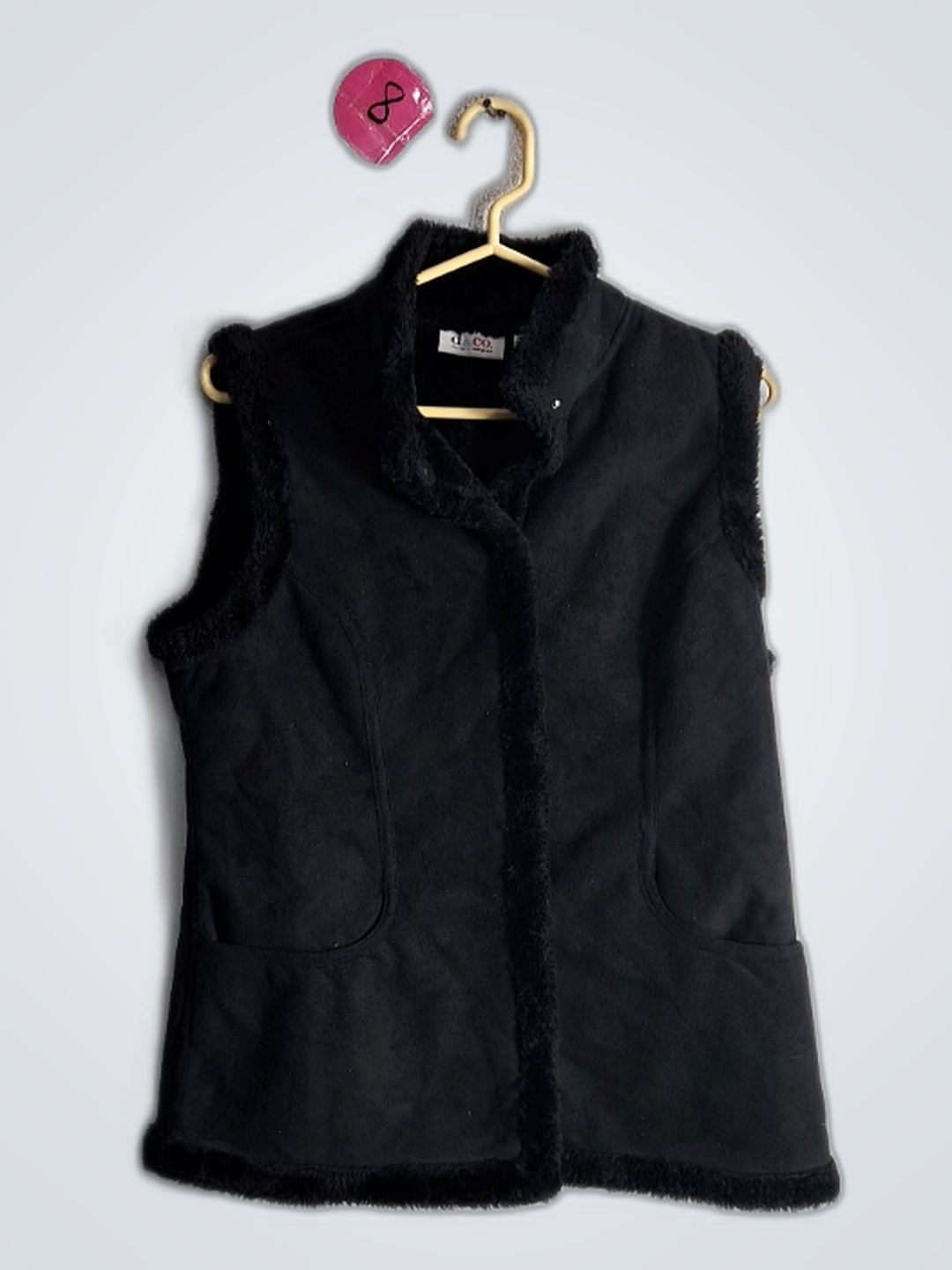 Black Fur-Lined Vest