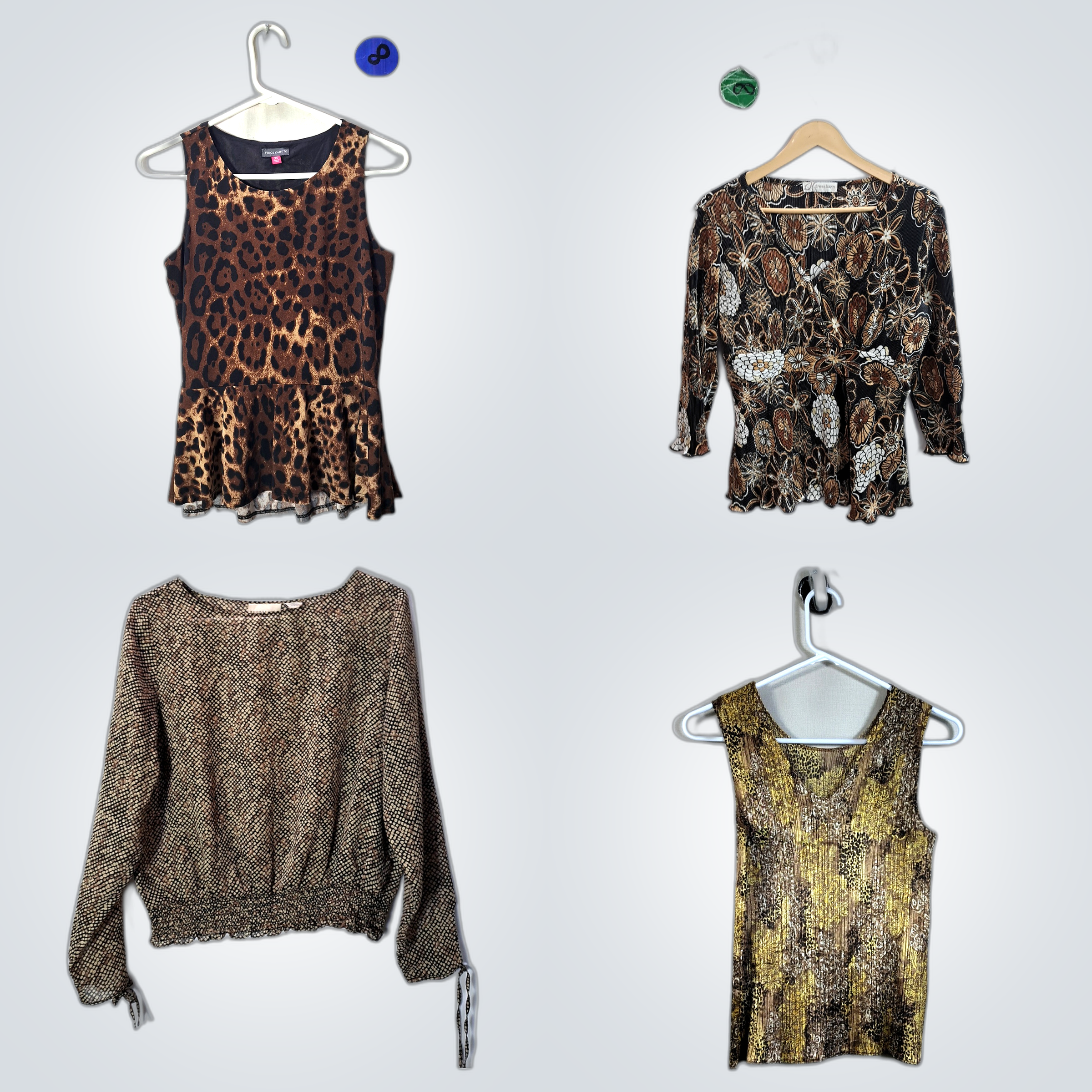 Y2K Blouses Animal Print