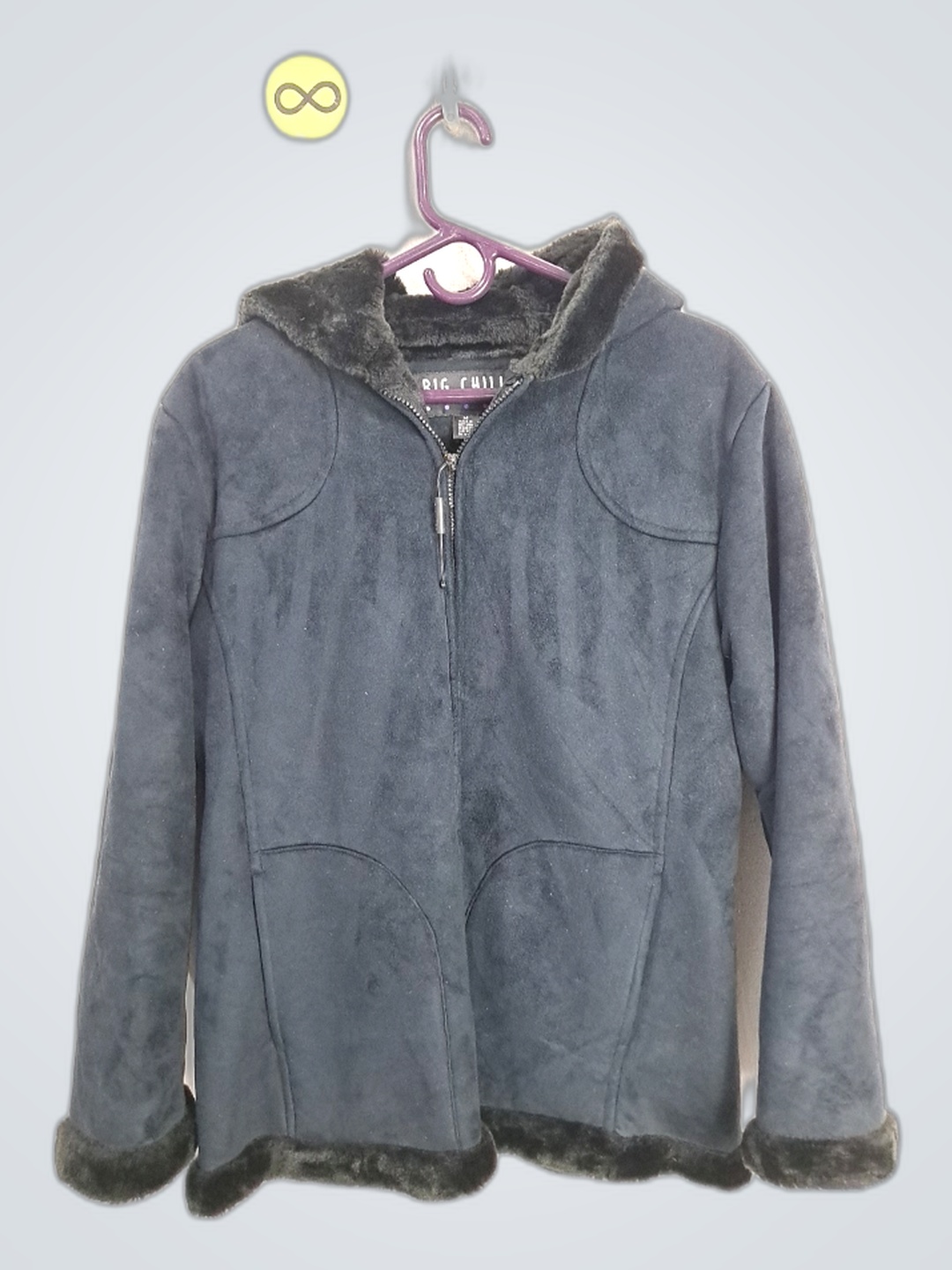 Big Chill Gray Faux Fur-Lined Hooded Jacket