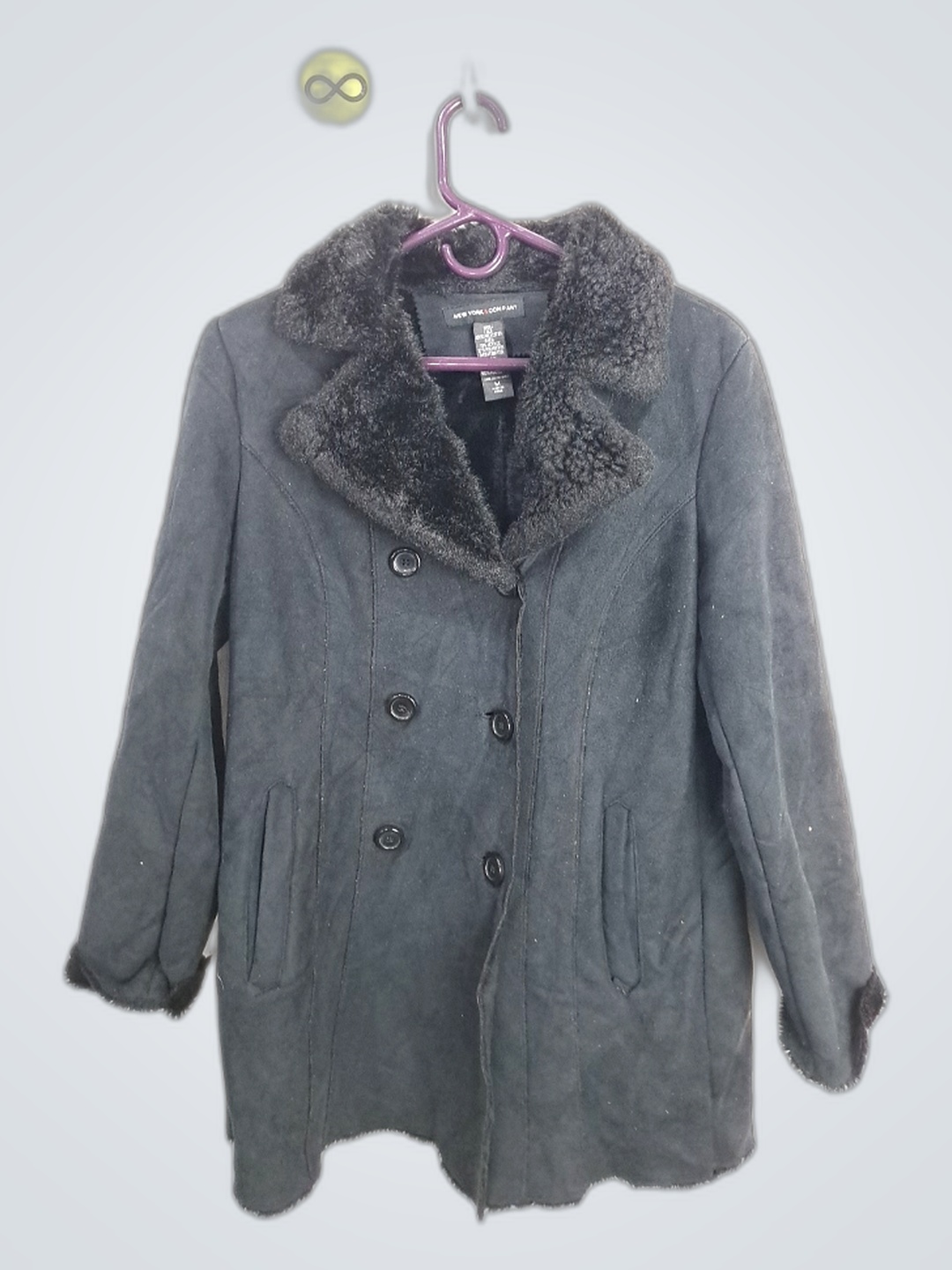 Gray Fur-Lined Coat