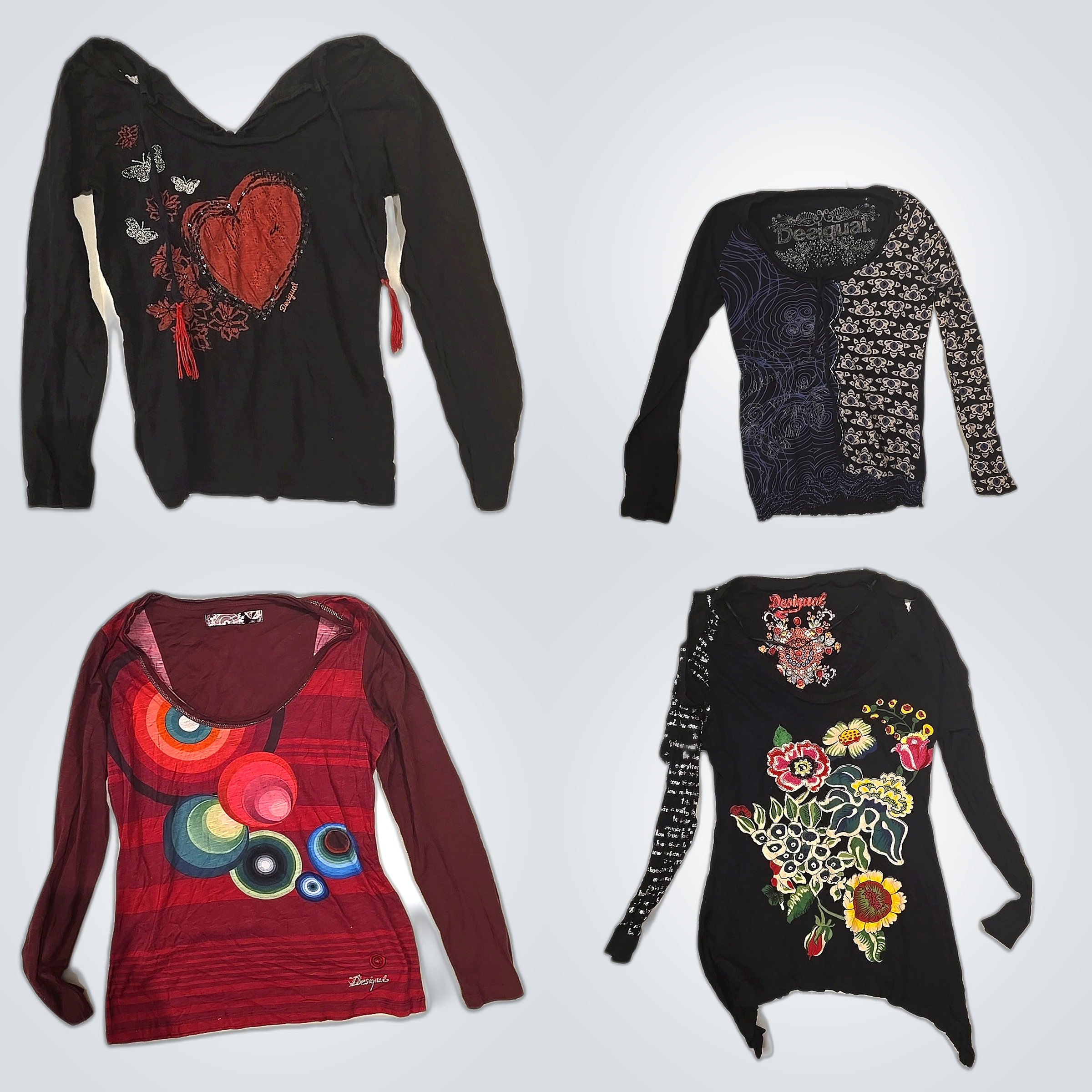 Desigual Printed Blouses Long Sleeve