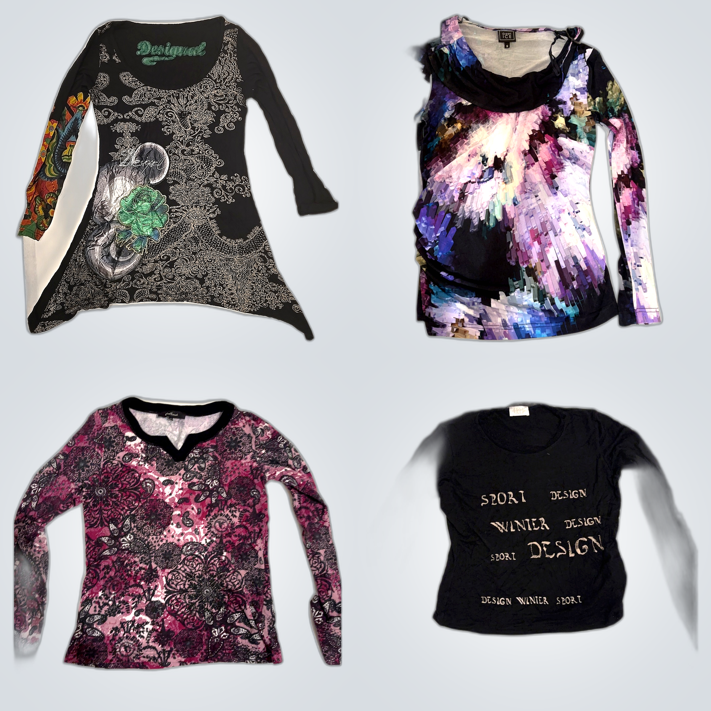 Vintage y2k Graphic Euro Tops - FT DESIGUAL