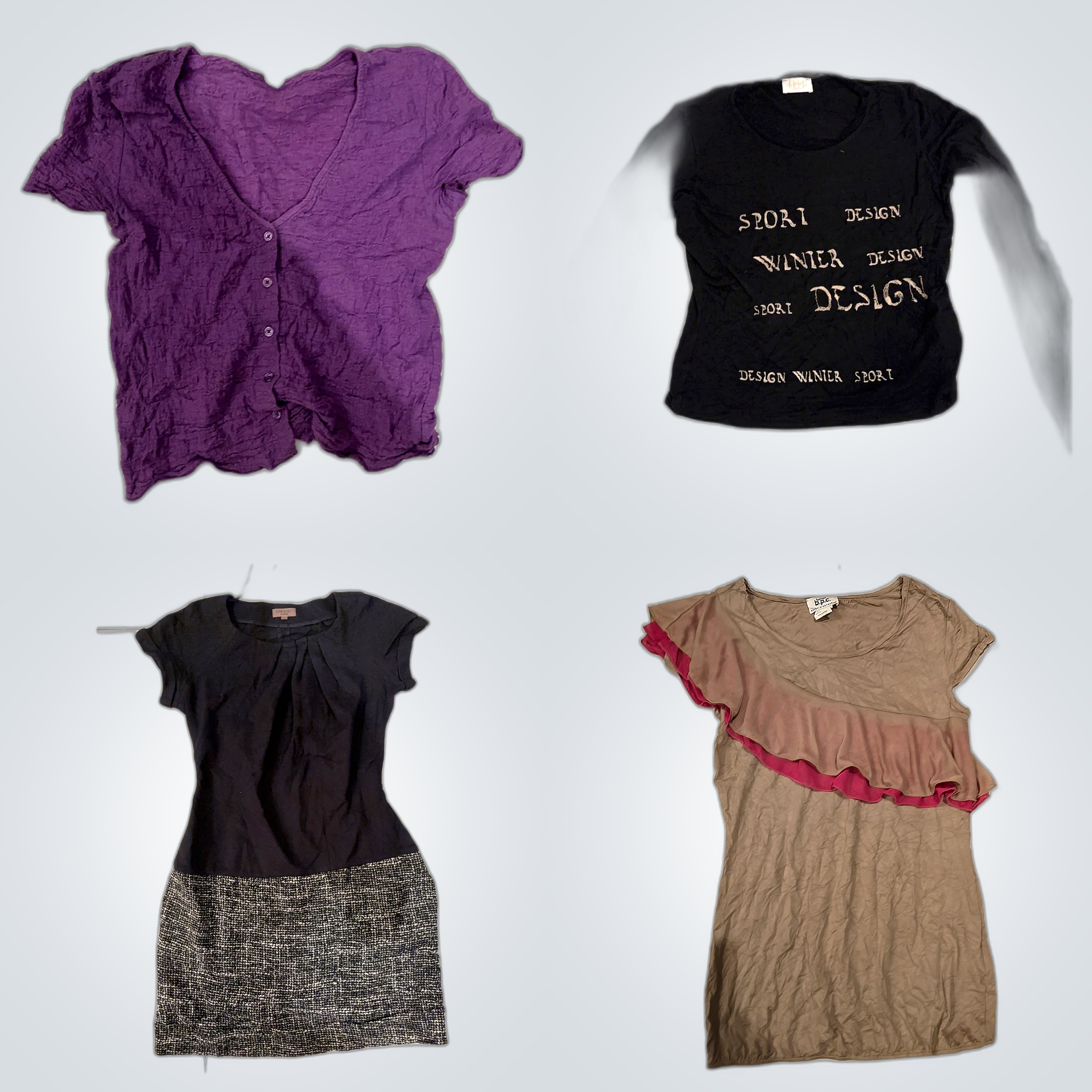 Y2k unique tops and dress bundle