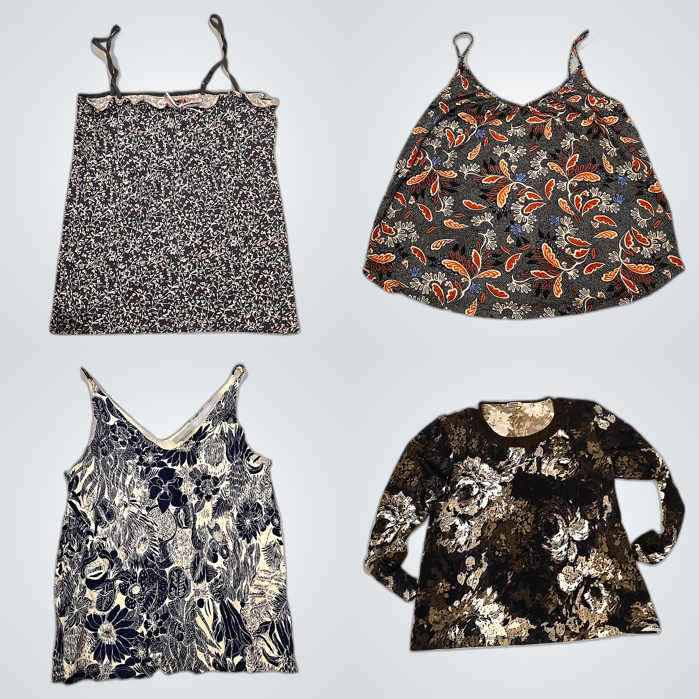 Vintage Y2K Floral Tops and Dresses