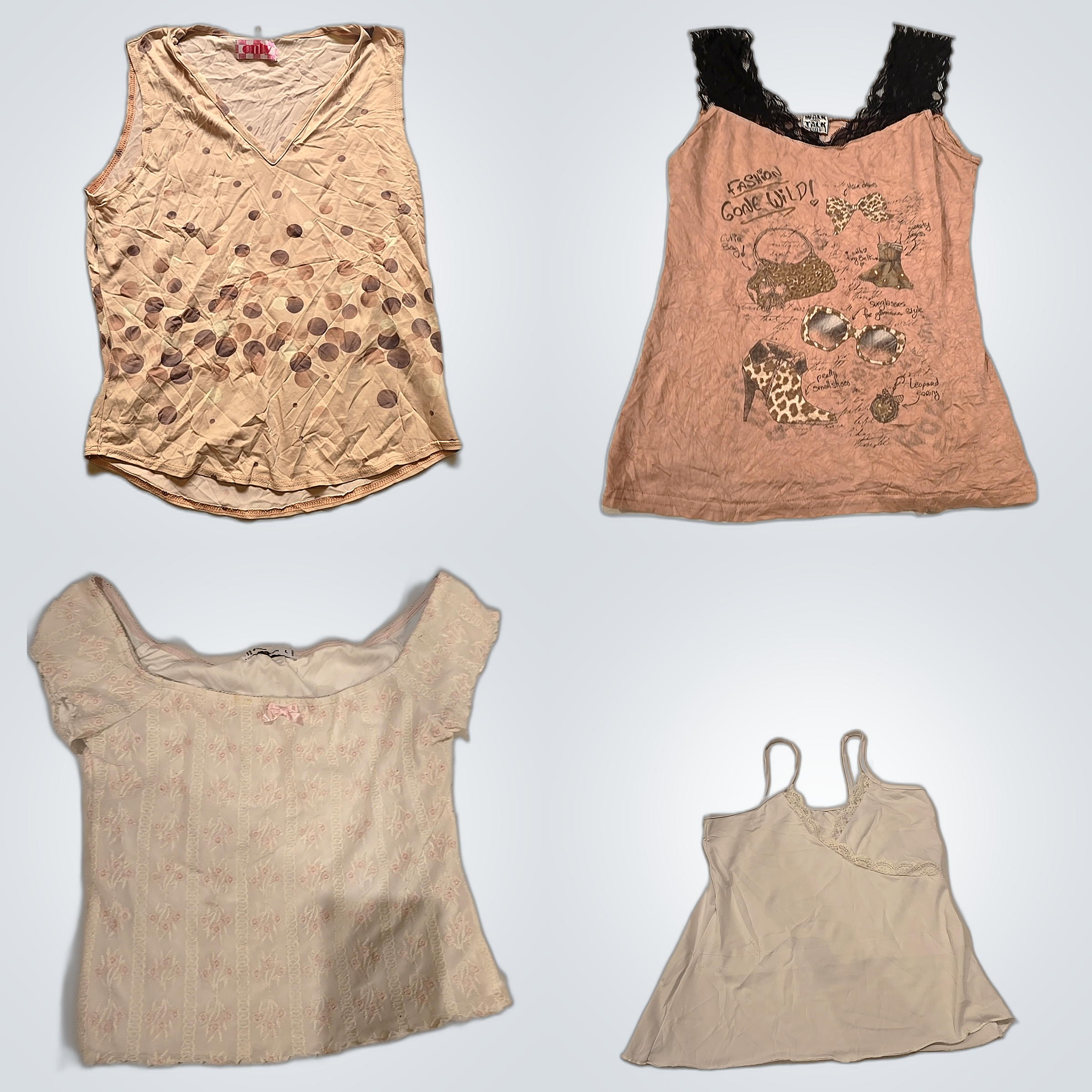 Y2k unique cami tops