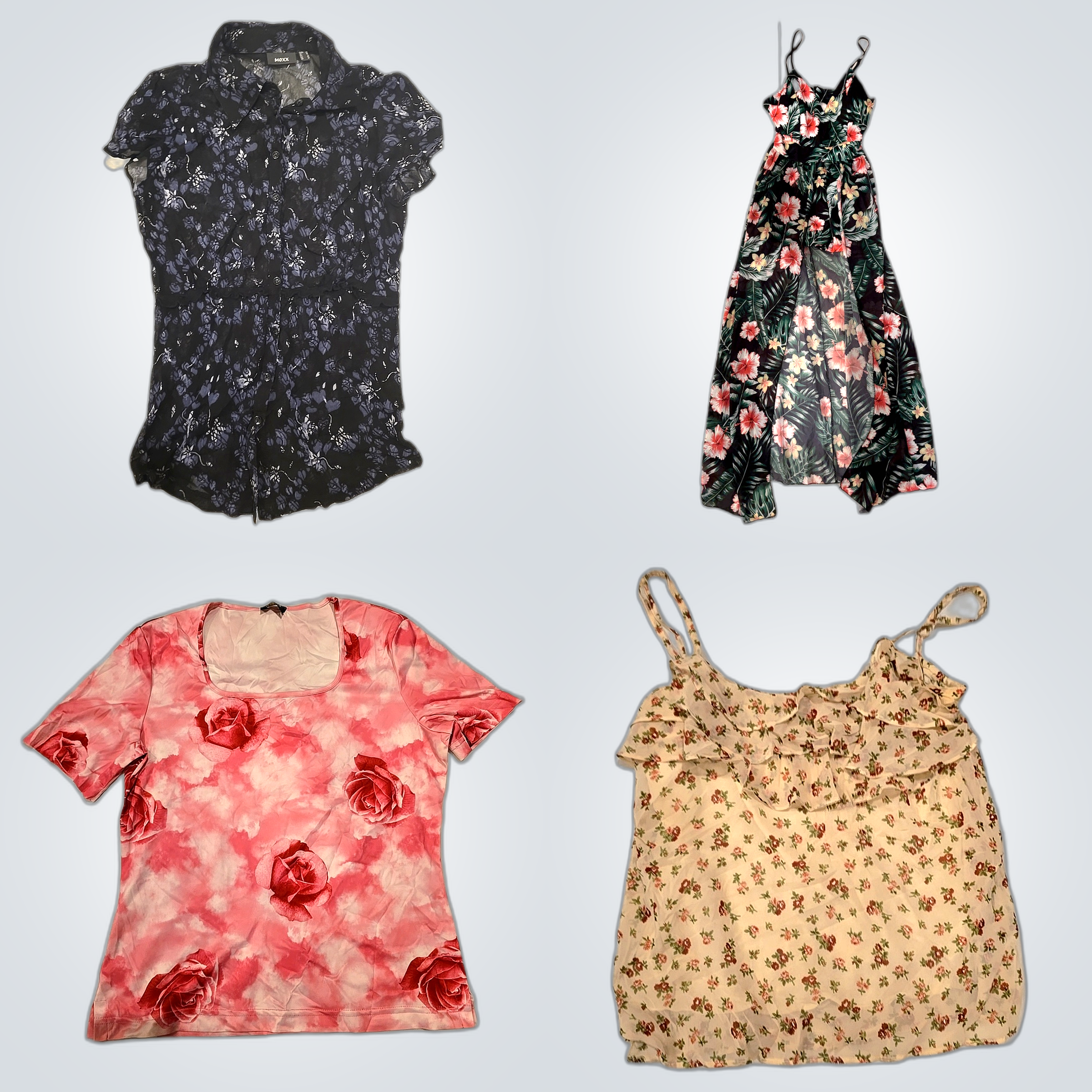 Y2k floral tops and dresses