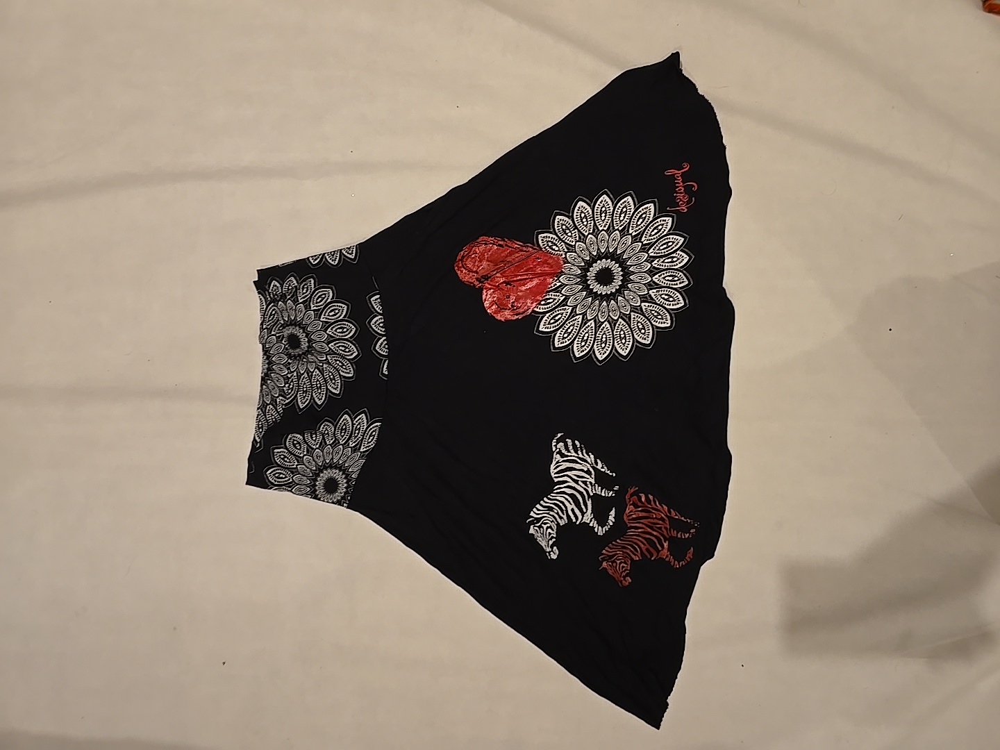 Falda corta estampada Desigual