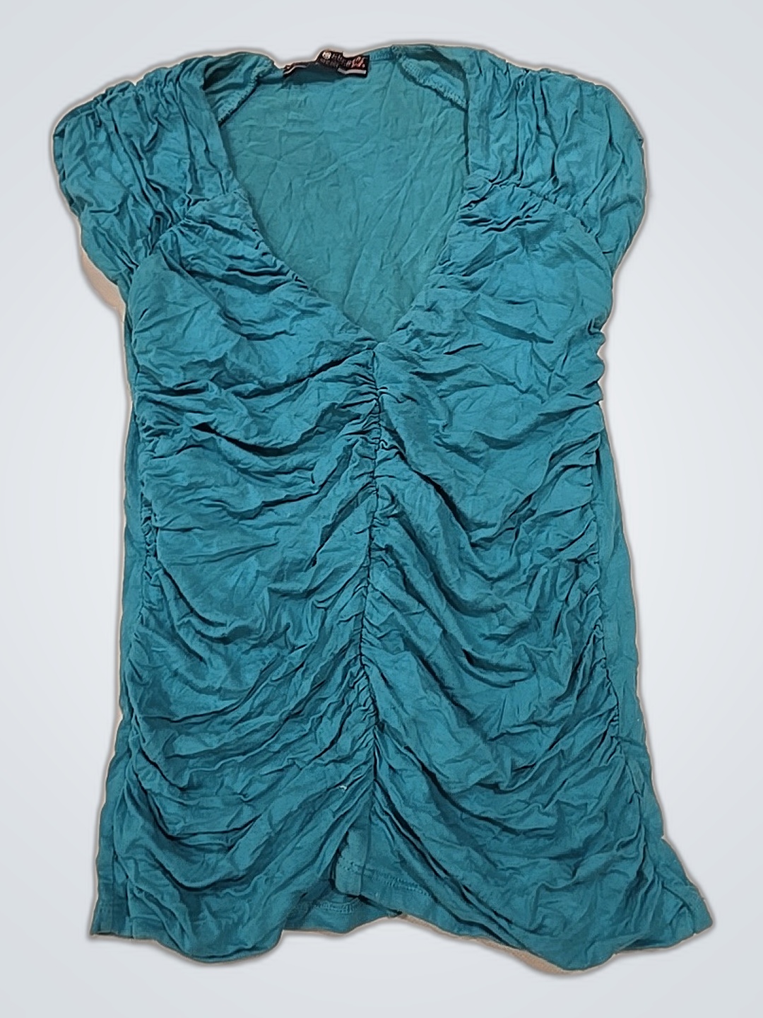 Blusa de volantes turquesa Cache Cache