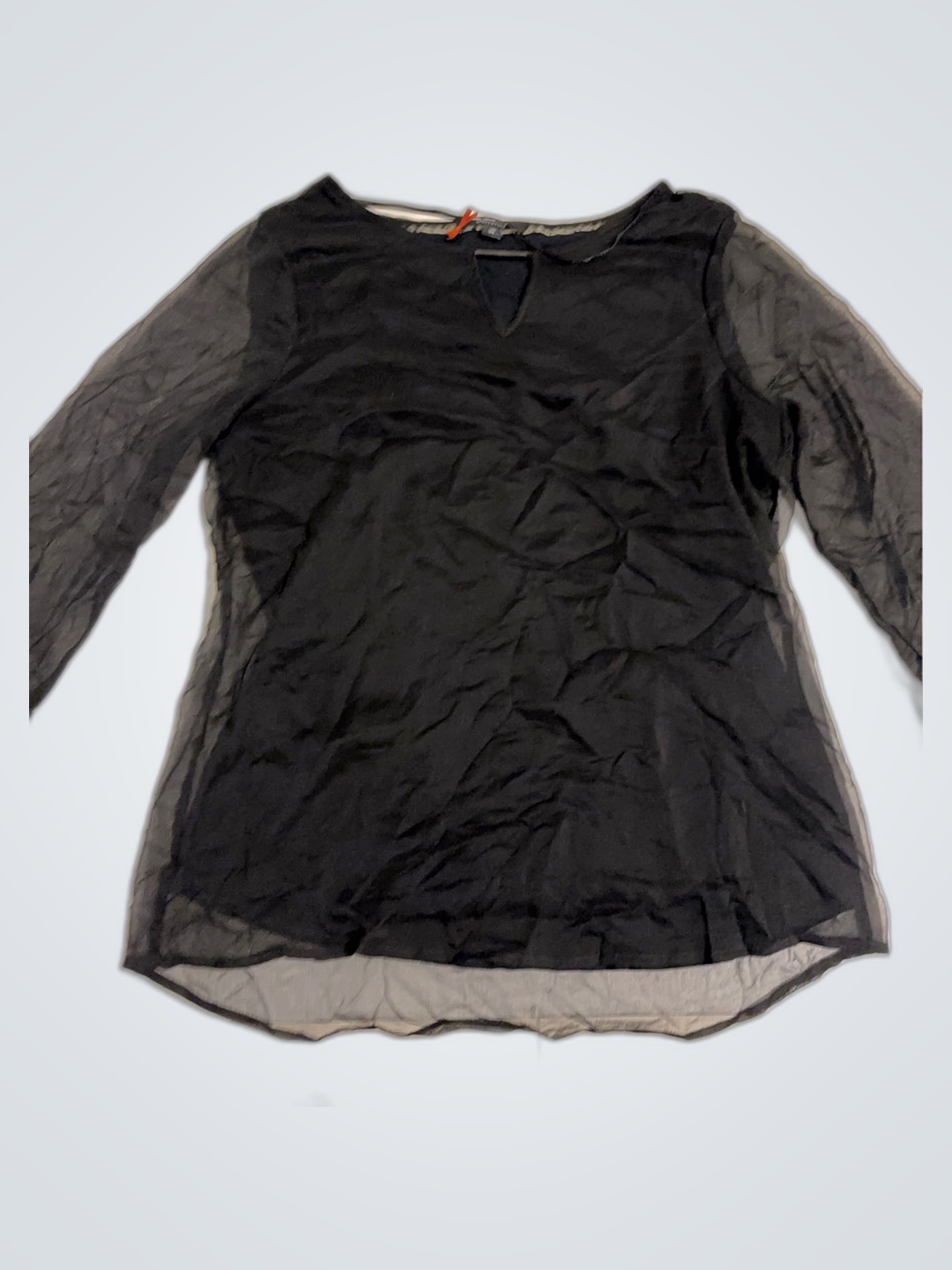 Comma Sheer Long Sleeve Blouse