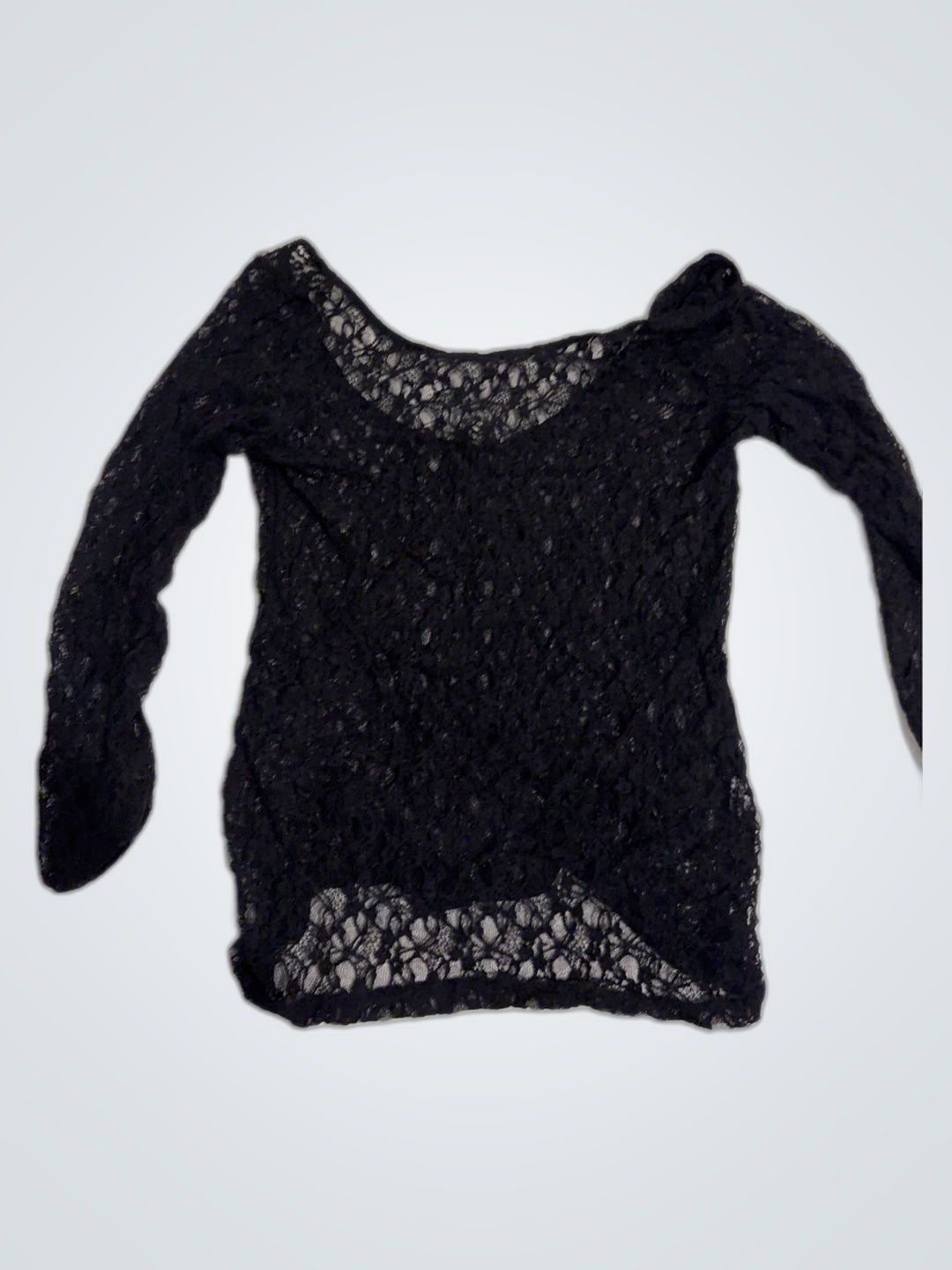 Pimkie ブラックレースシアーブラウス