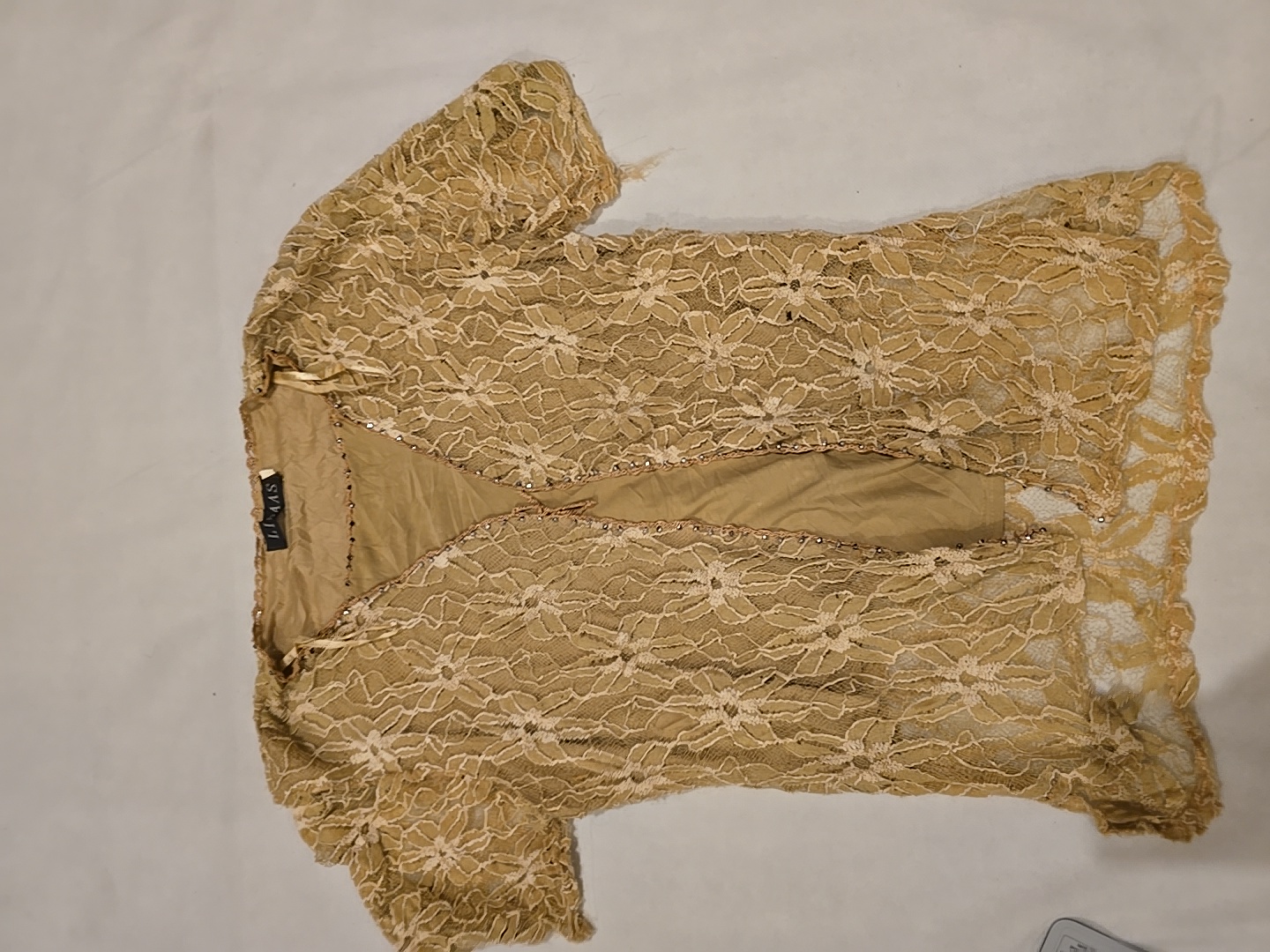 Libas ベージュ レース カーディガン