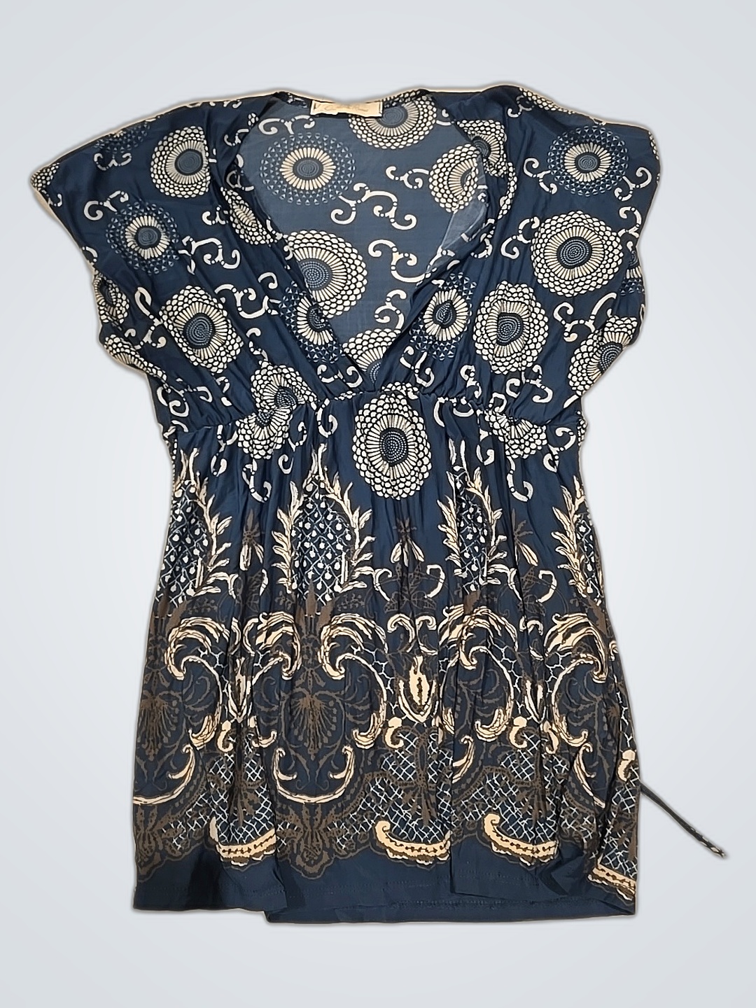 Blue and White Floral Dress