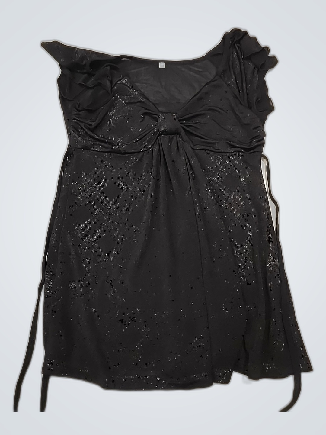 Black Ruffle Blouse