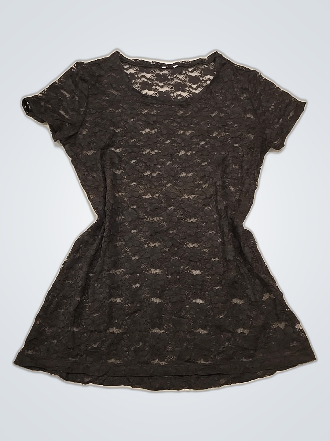 Unbranded Black Lace Sheer Blouse