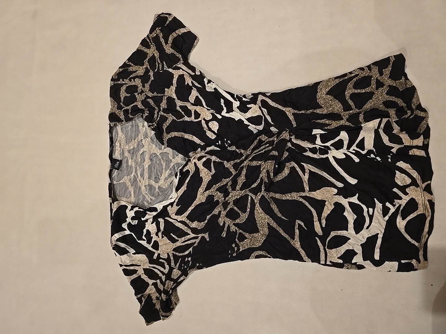 Blouse with Black and Gold Pattern