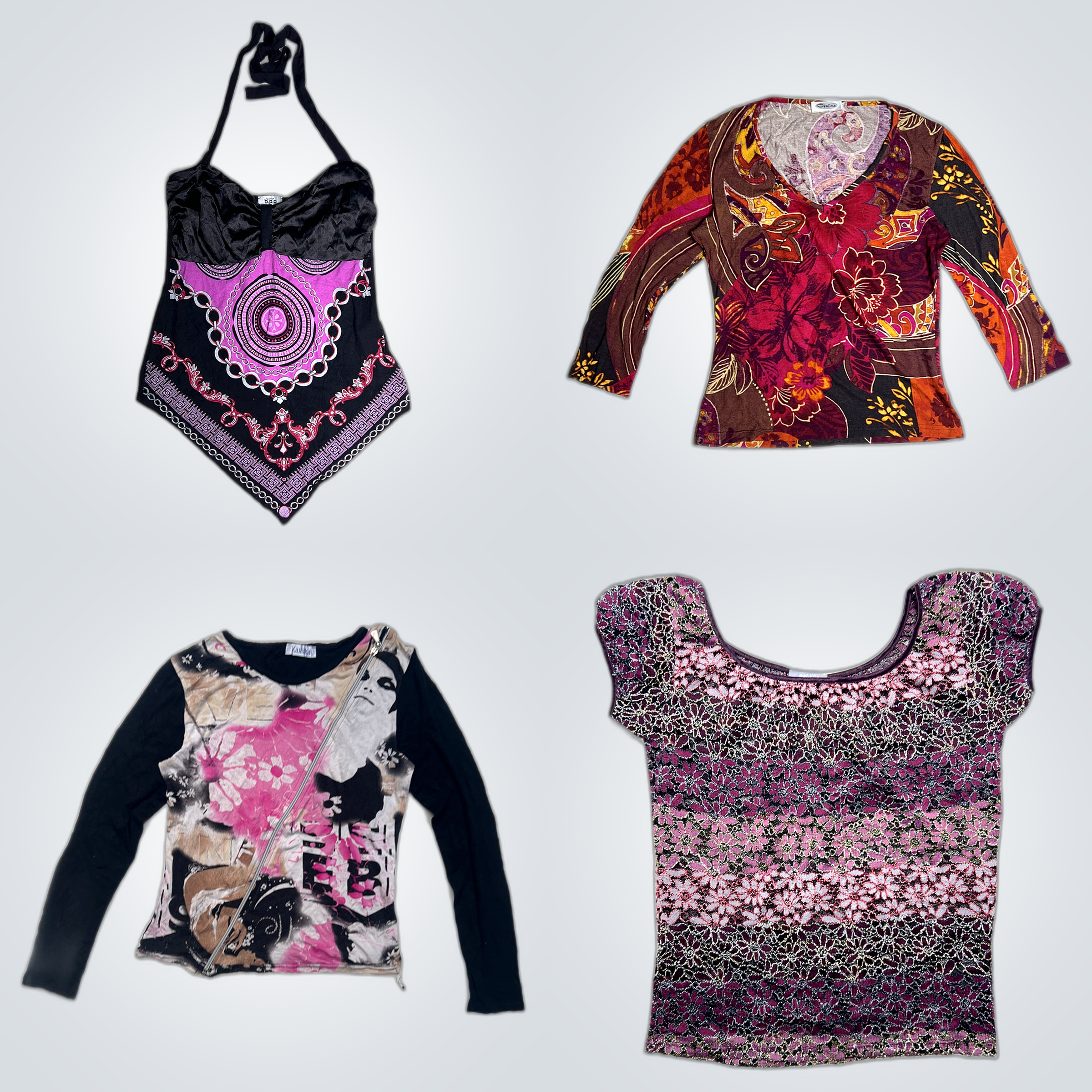 プリントブラウス