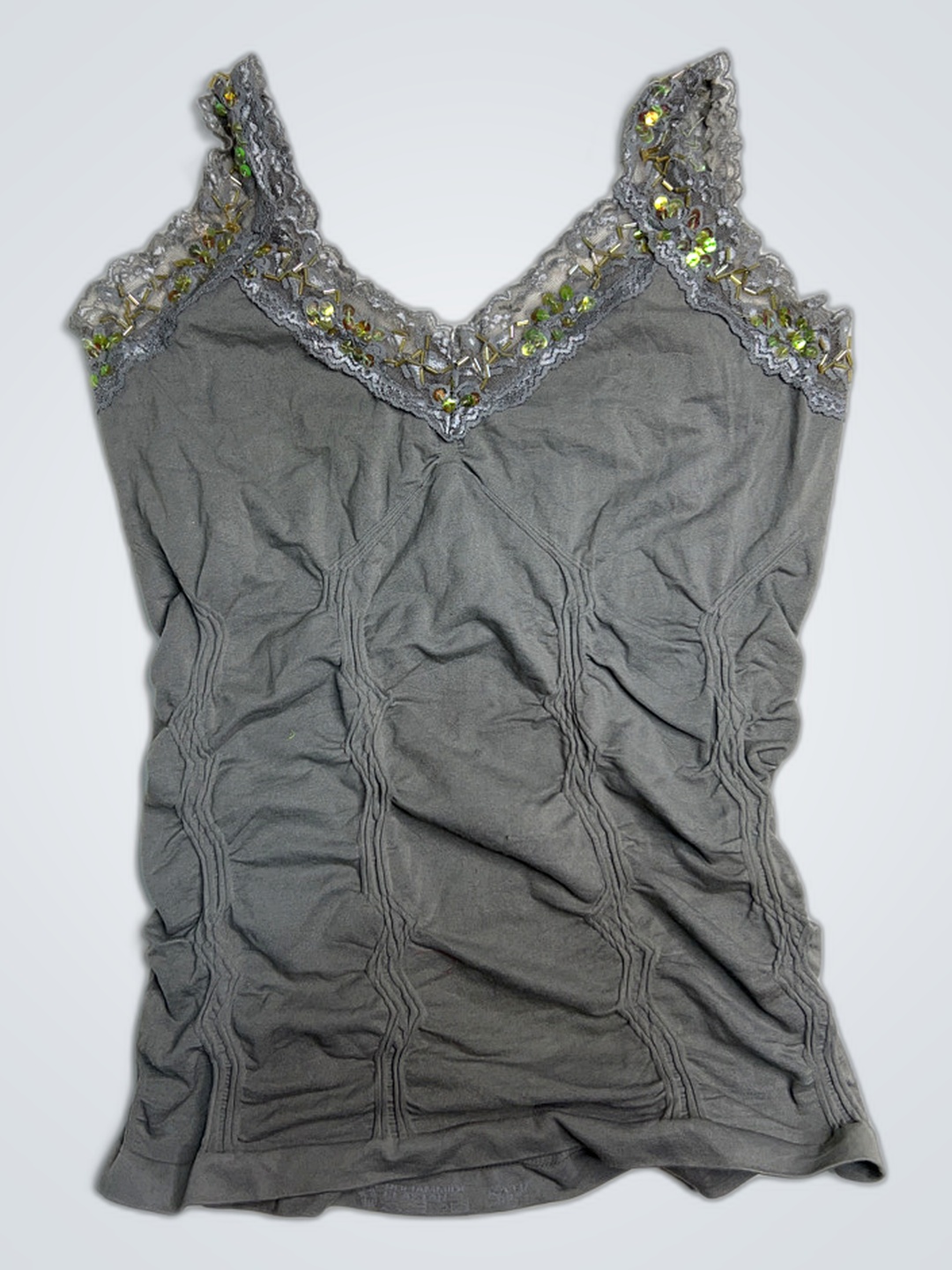 Unbranded Lace Trim Gray Camisole