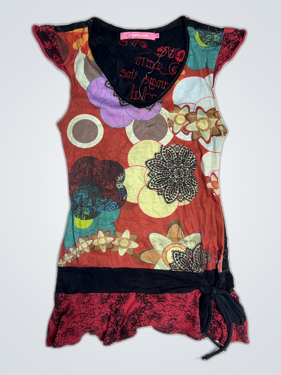 Power Printed Ruffle Blouse