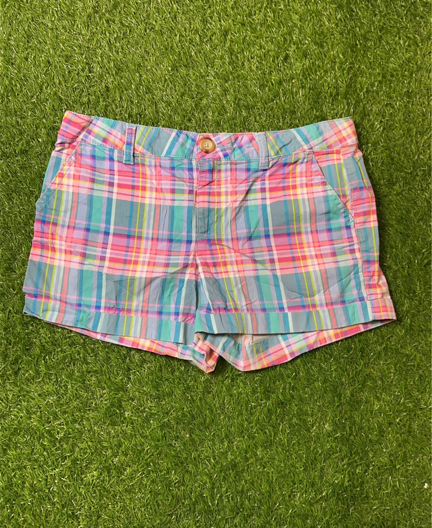 チェックコットンショーツ
