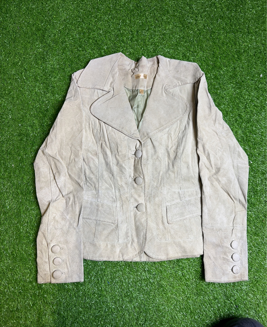 Wilsons Beige Suede Blazer