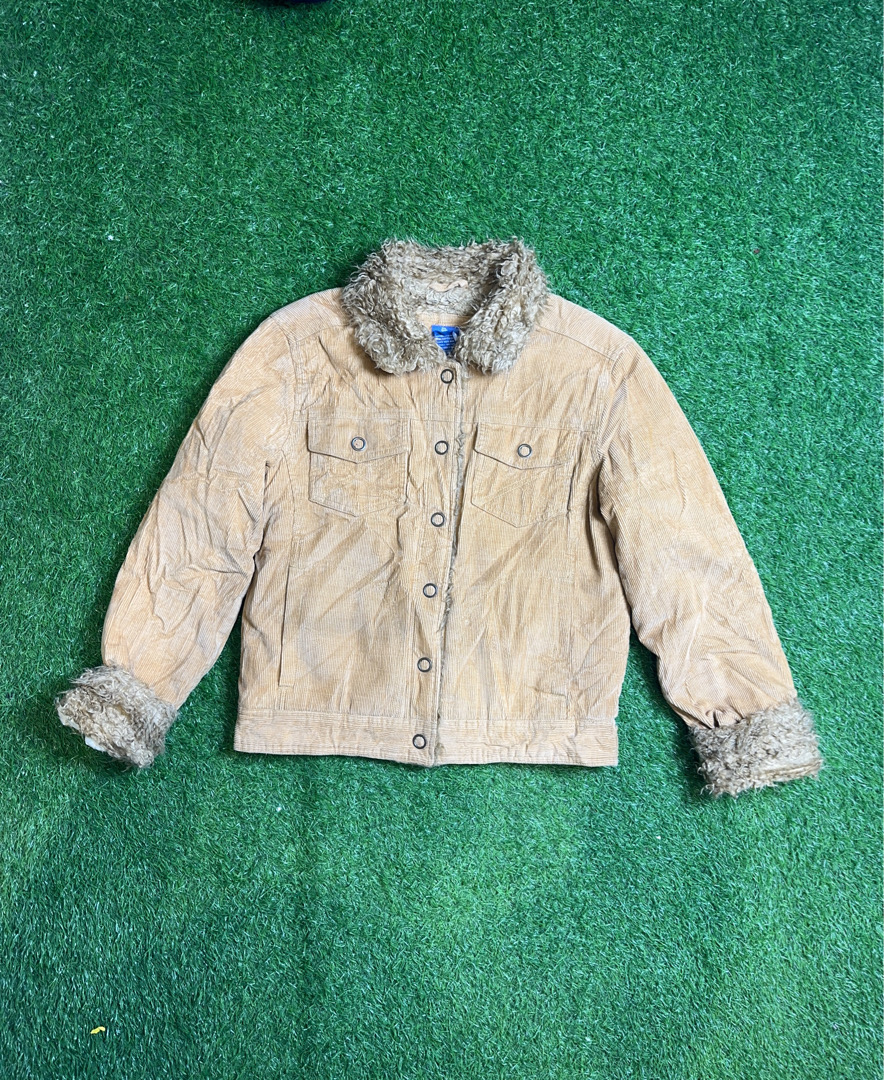 Lilu Corduroy Jacket with Fur Trim