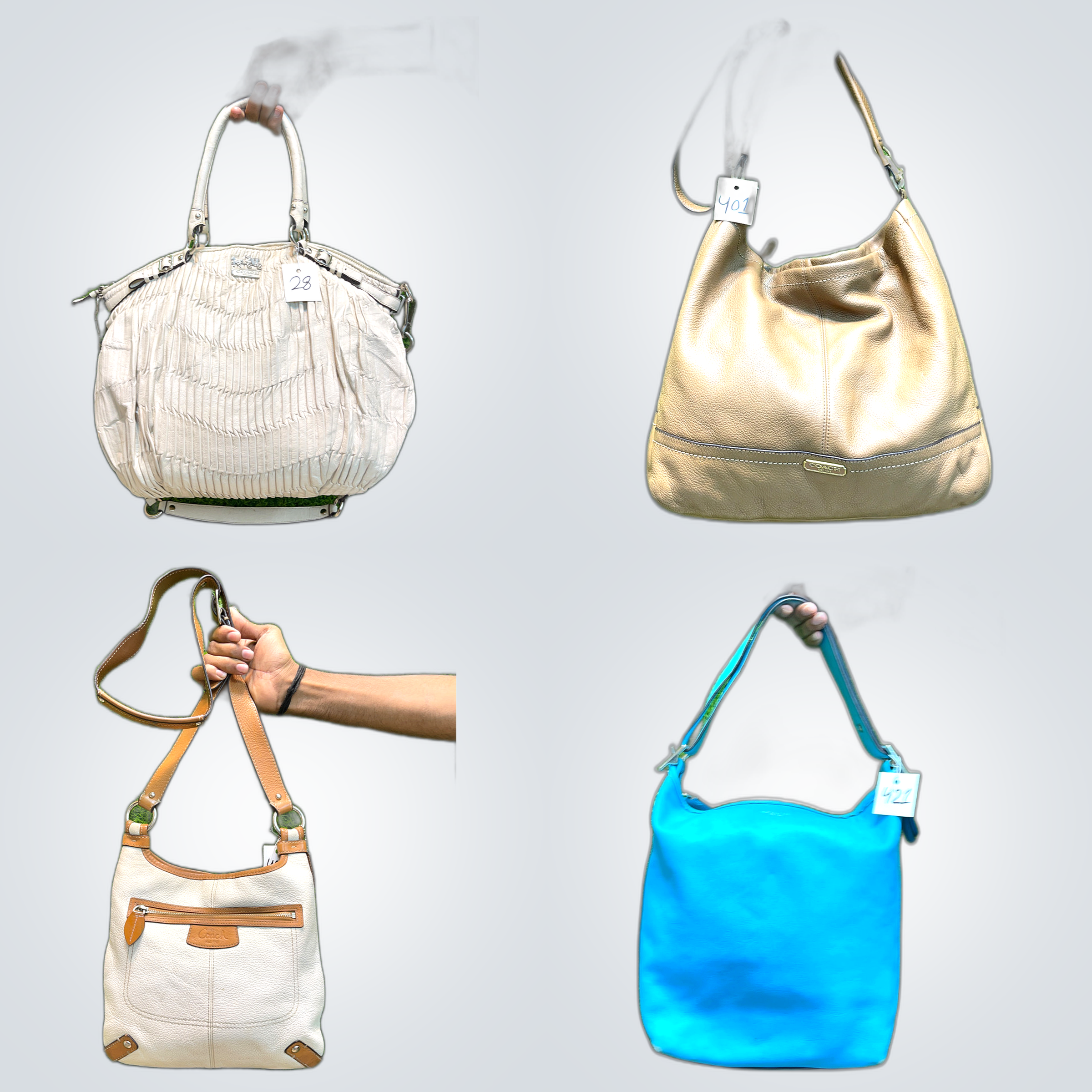 Coach Handbag Bundle 10pcs Large Luxury Leather To..