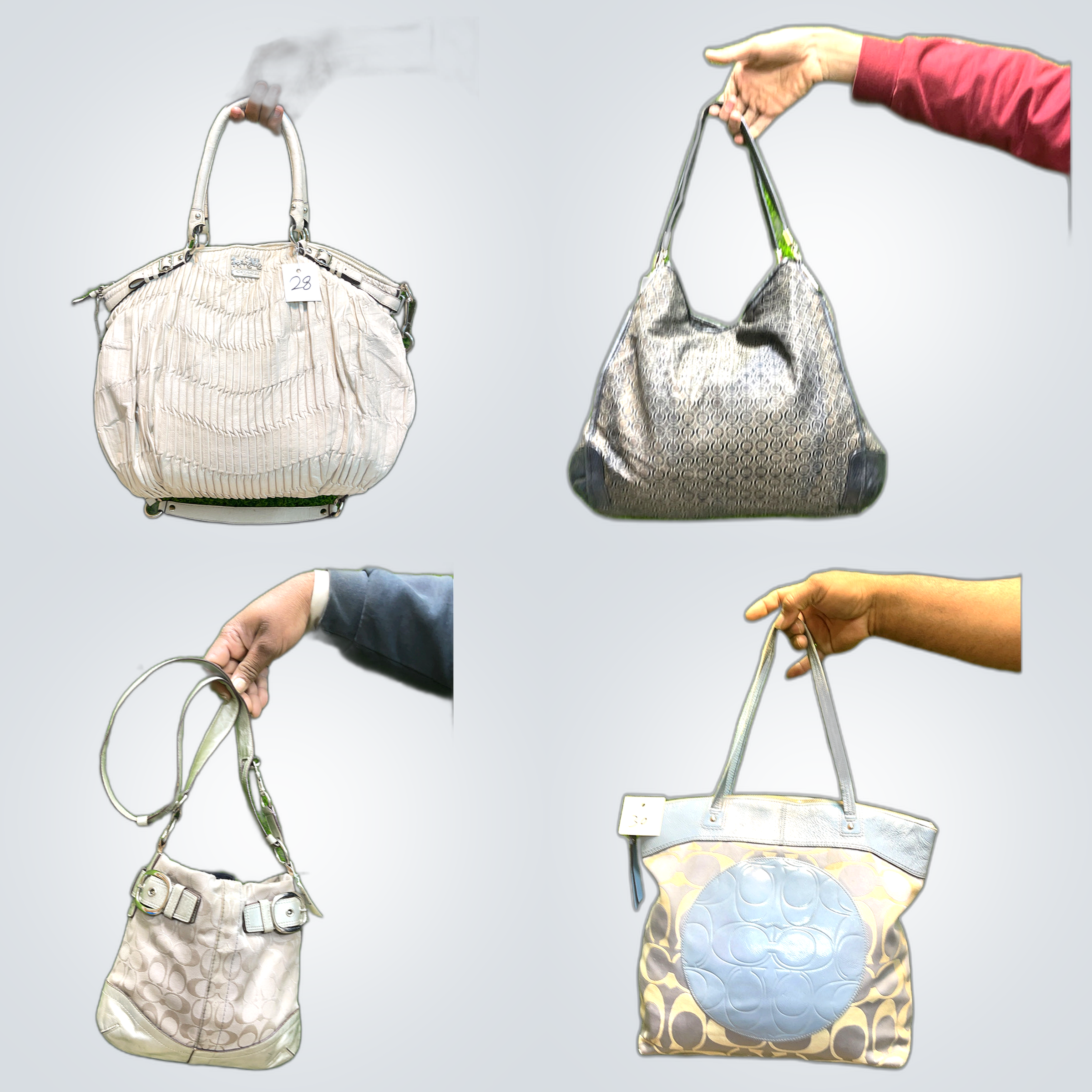 Guess & Coach Handbag Bundle - 10 Pc Tote Crossbod..