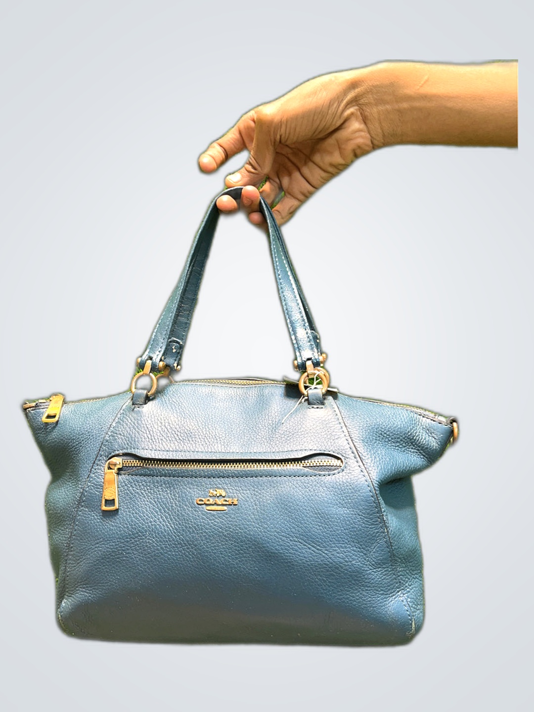 Coach Blue Leather Handbag