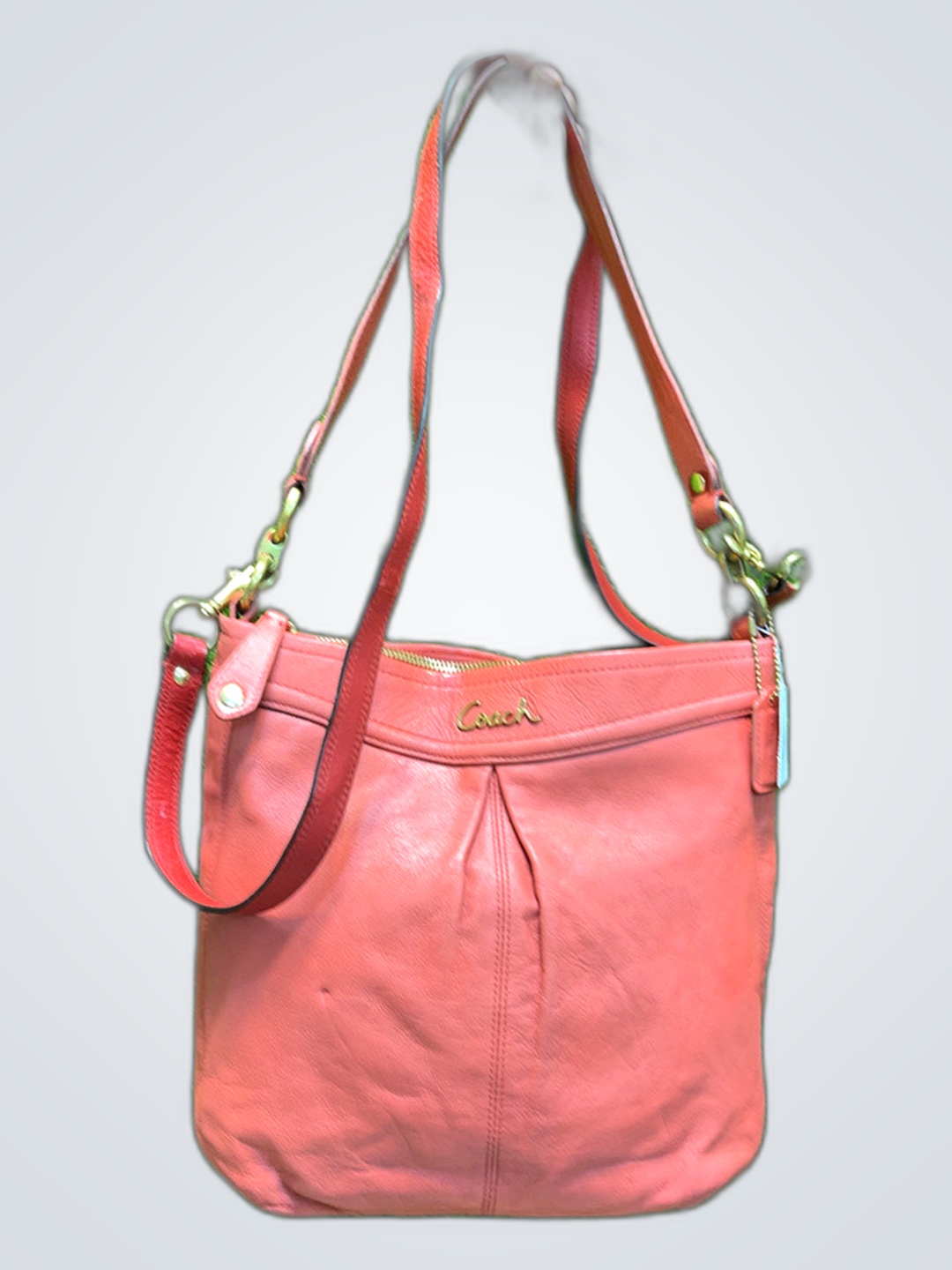 Coach Pink Leather Shoulder Bag