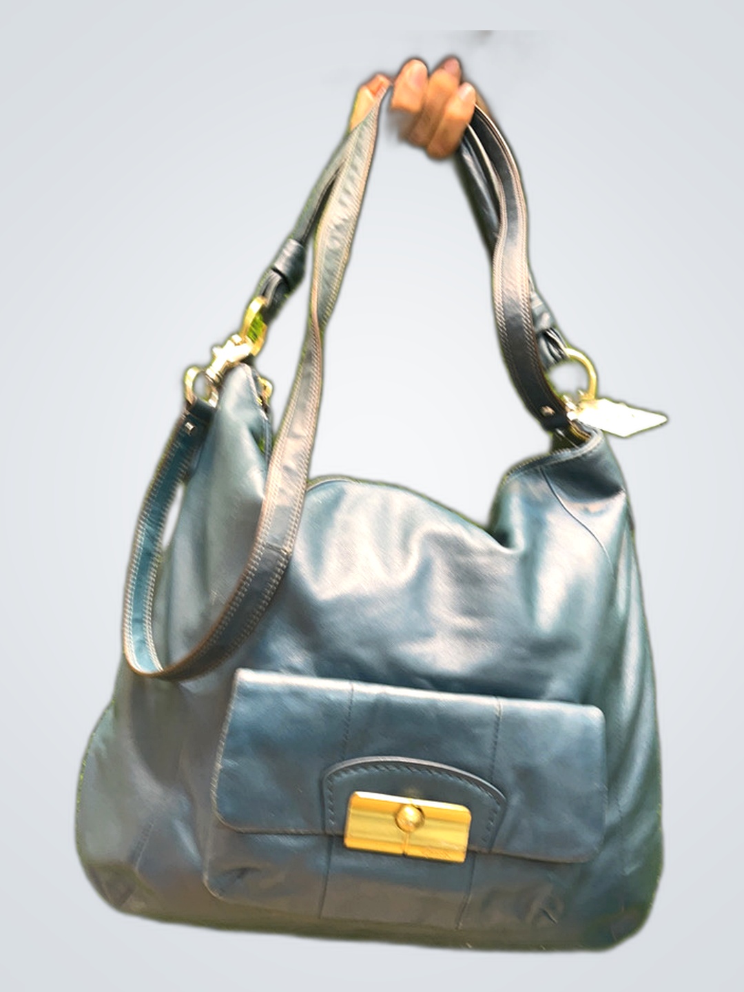 Coach Blue Leather Handbag