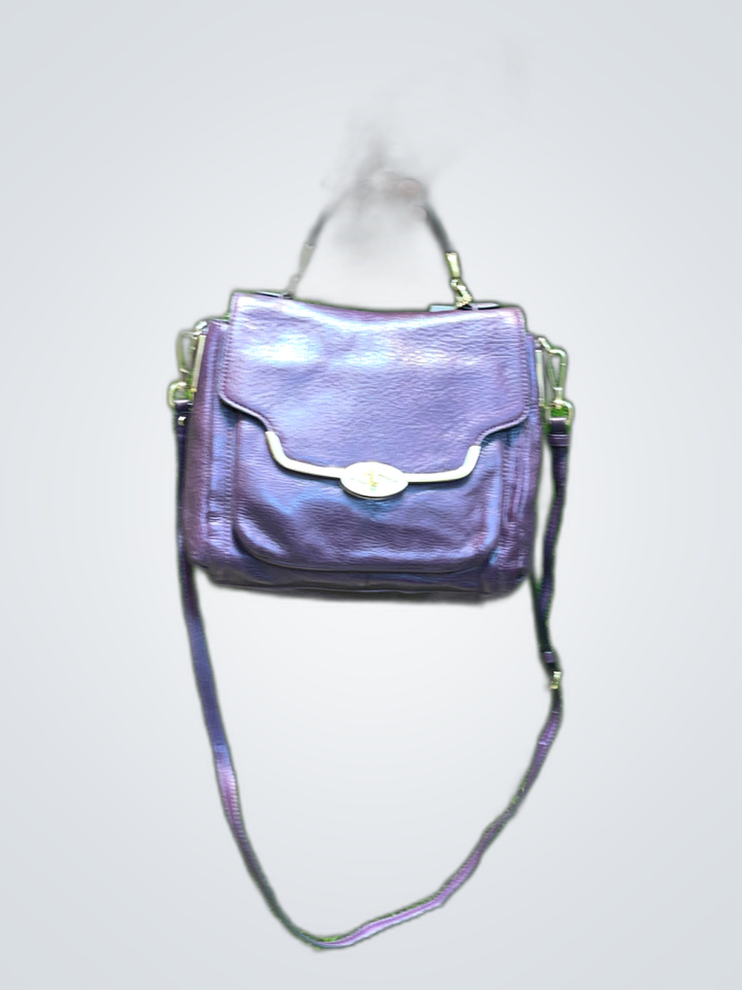 Coach Purple Leather Handbag