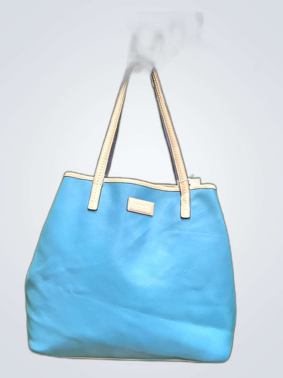 Coach Blue Leather Tote Bag