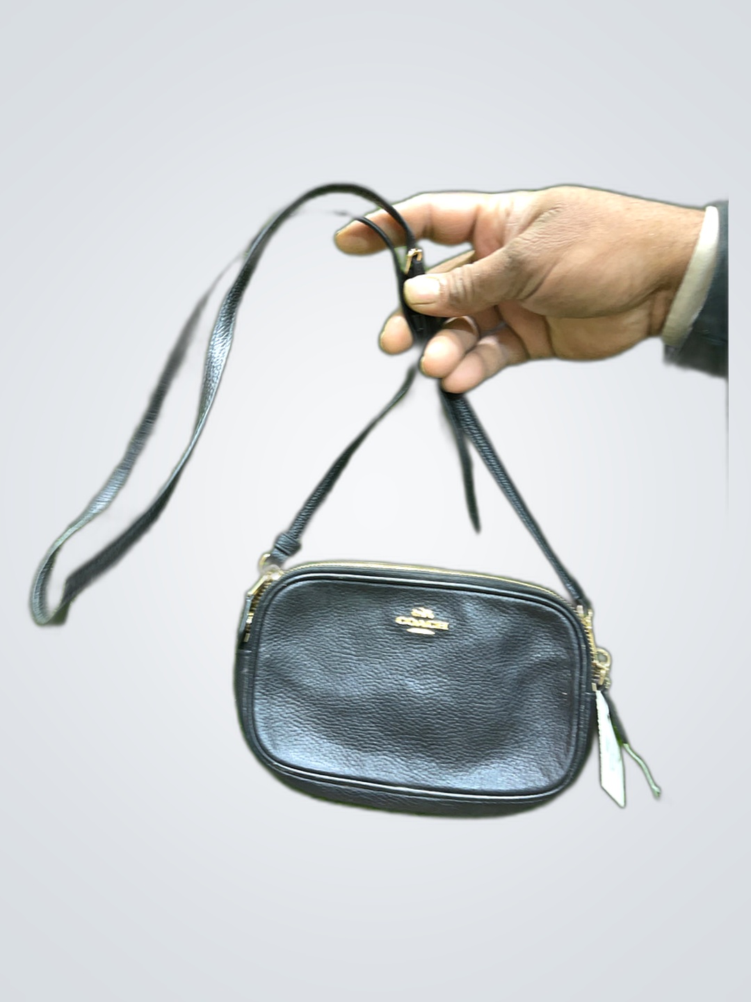 Coach Black Leather Crossbody Bag