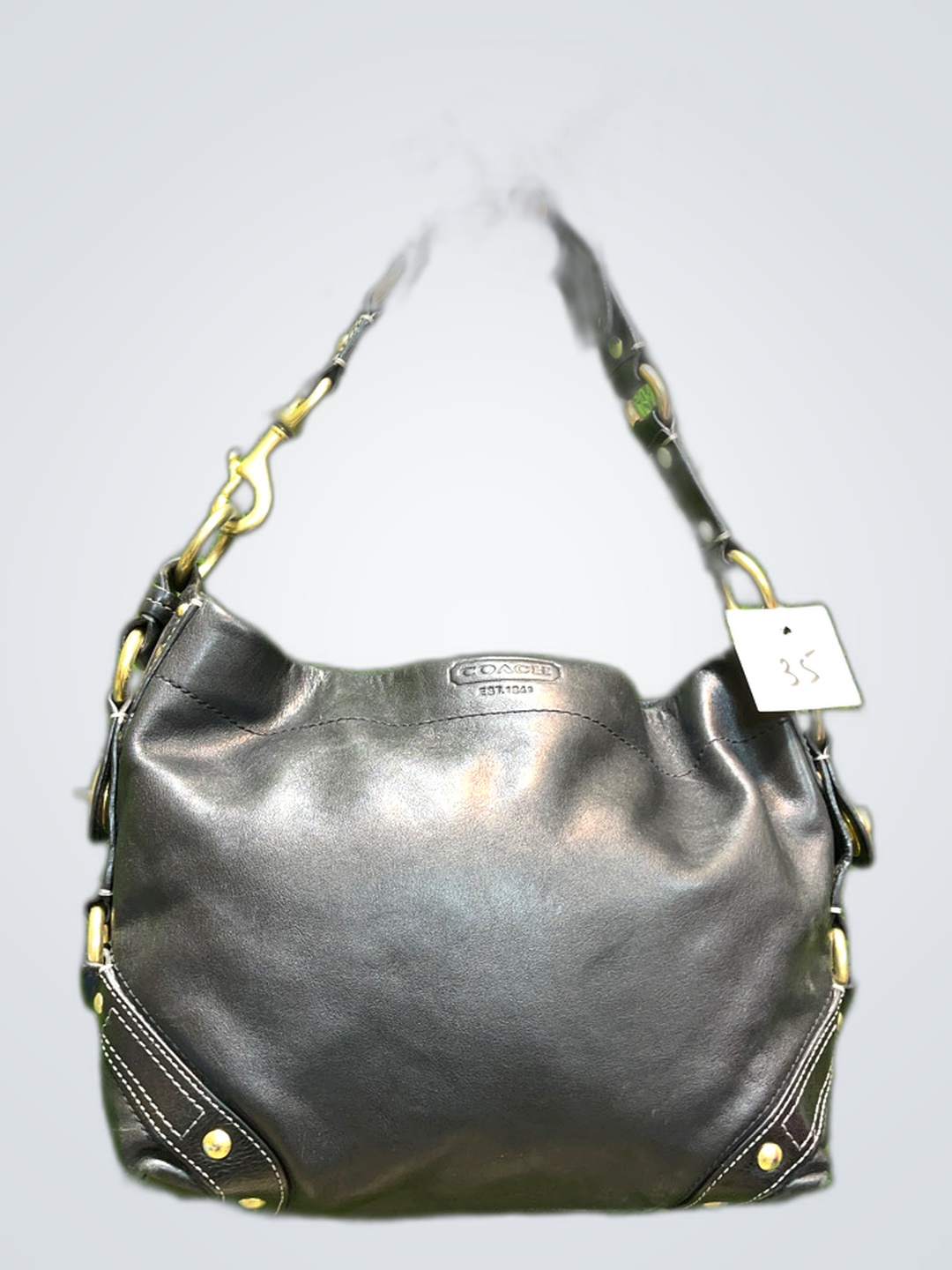 Borsa in pelle nera Coach