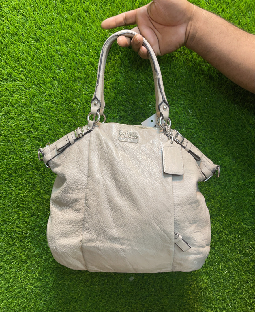 Coach White Leather Handbag