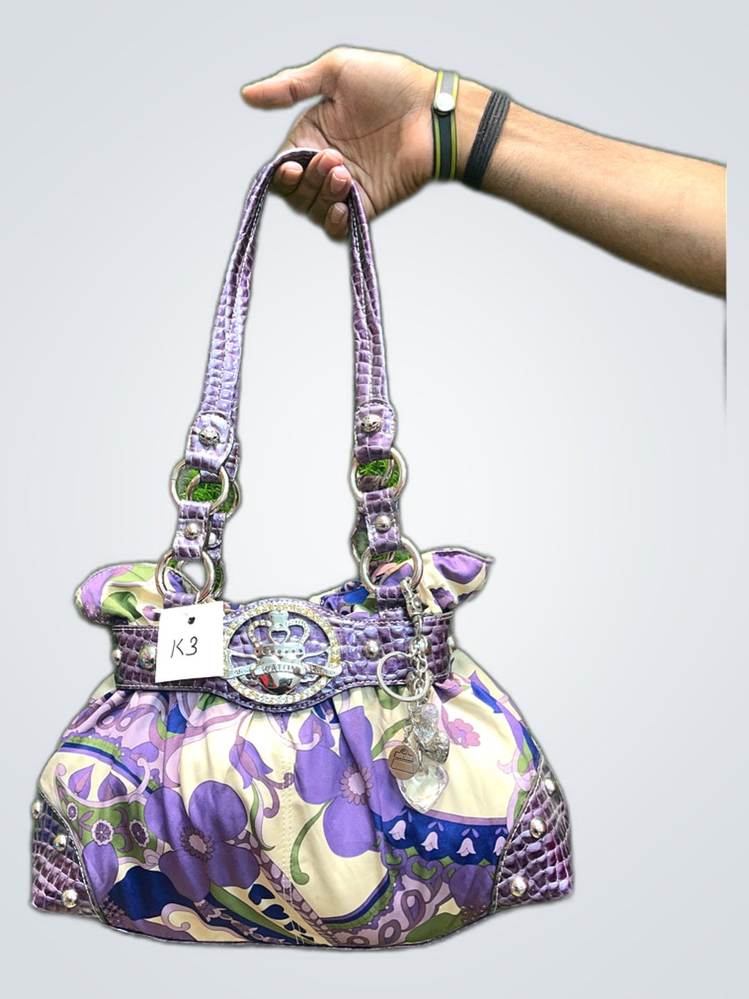 Borsa a mano floreale Kathy Van Zeeland