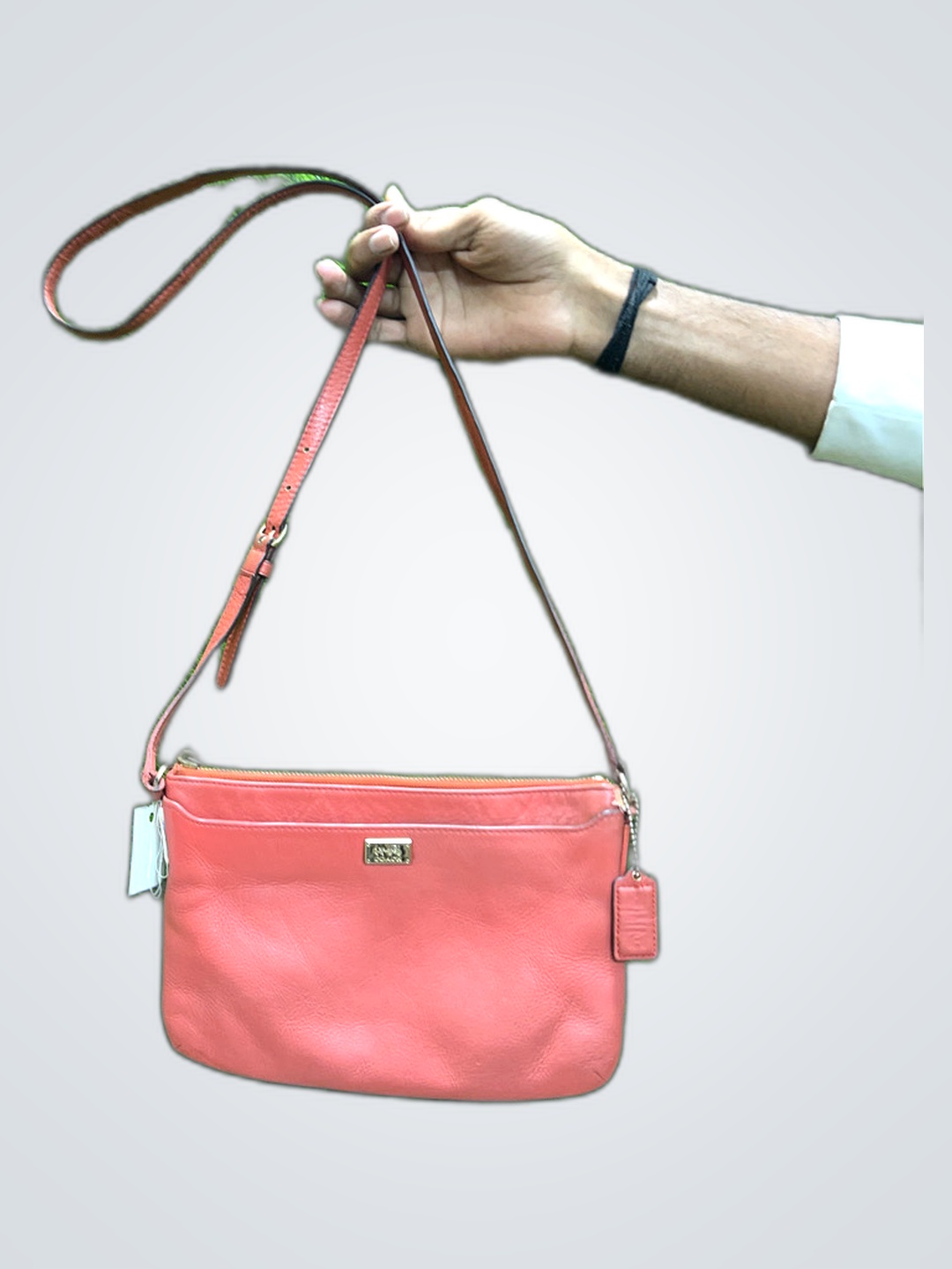 Coach Pink Leather Shoulder Bag