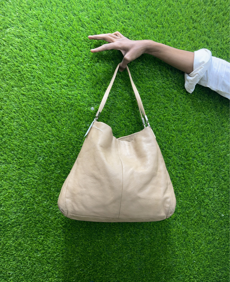 Coach Beige Leather Tote Bag