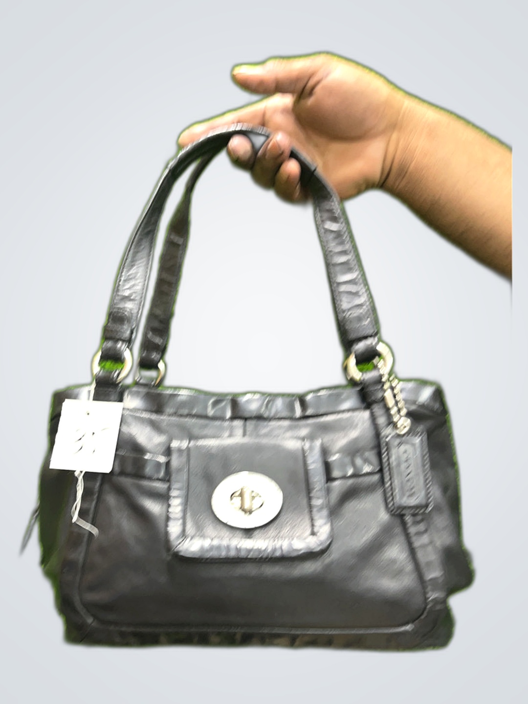 Coach Black Leather Small Handbag