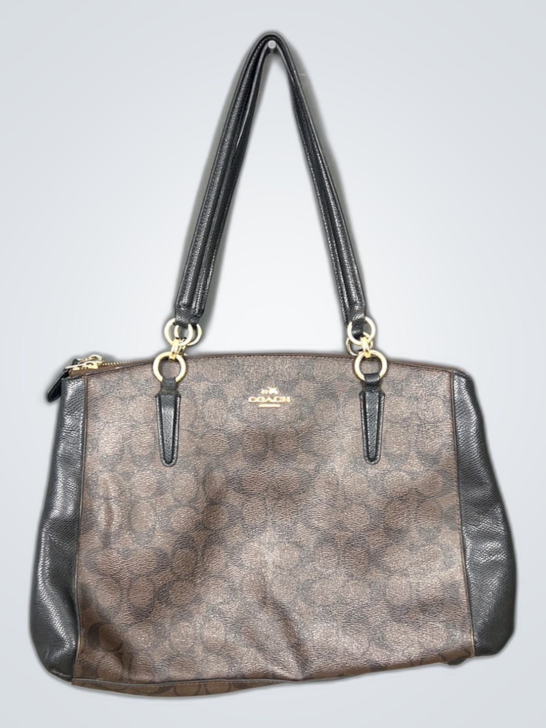 Coach Signature Coated Canvas Tote Handbag