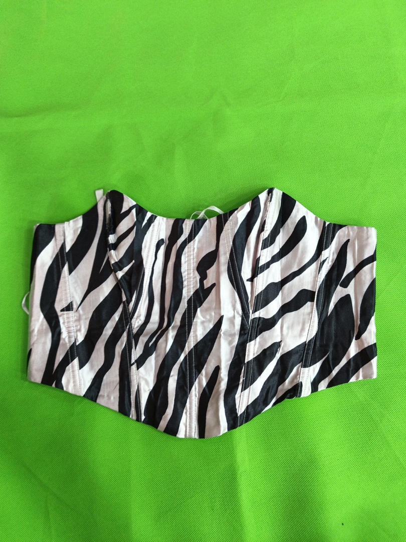 Zebra Print Bustier Top