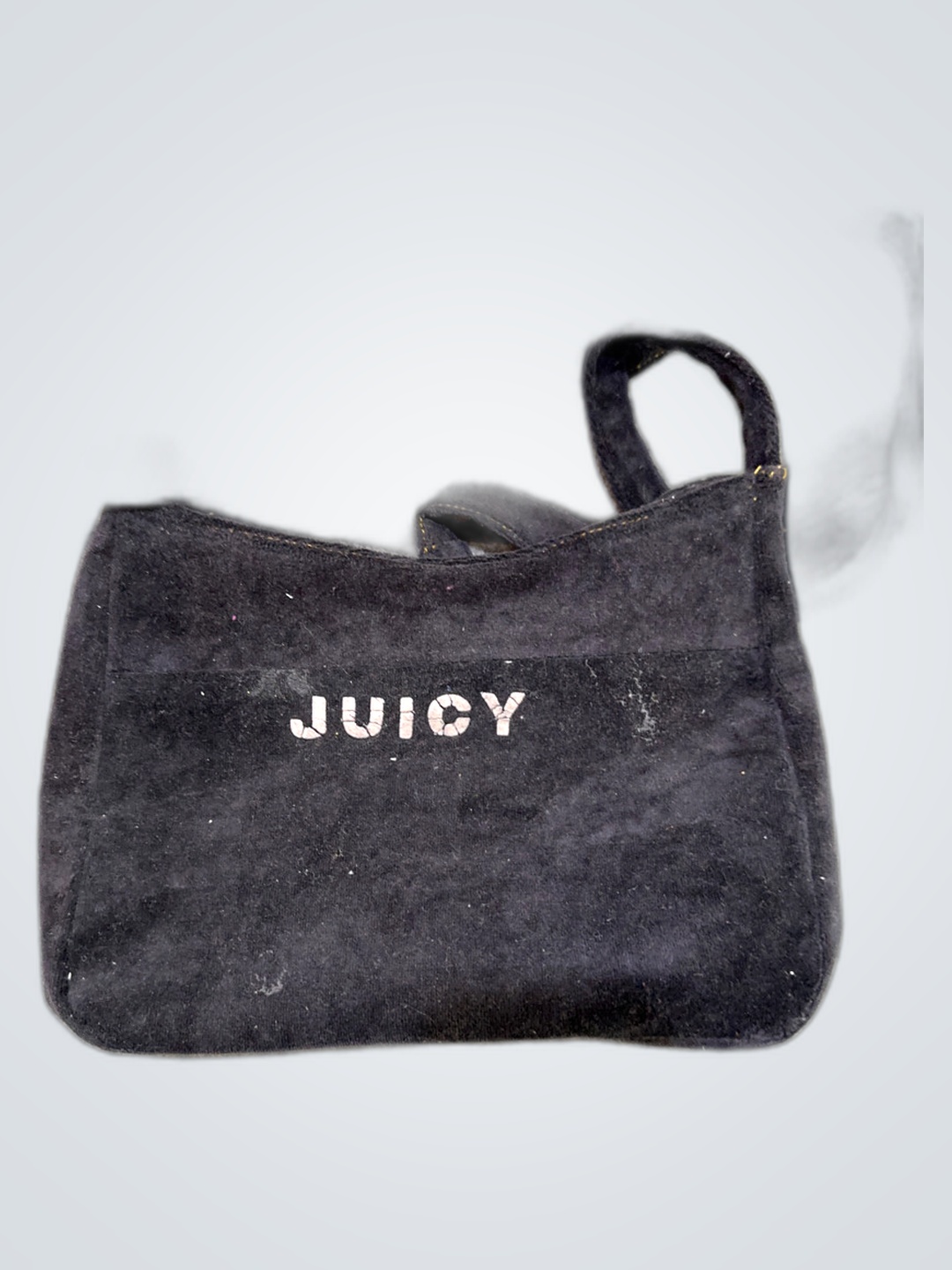 Borsa a mano piccola in suede nero Upcycled Juicy ..