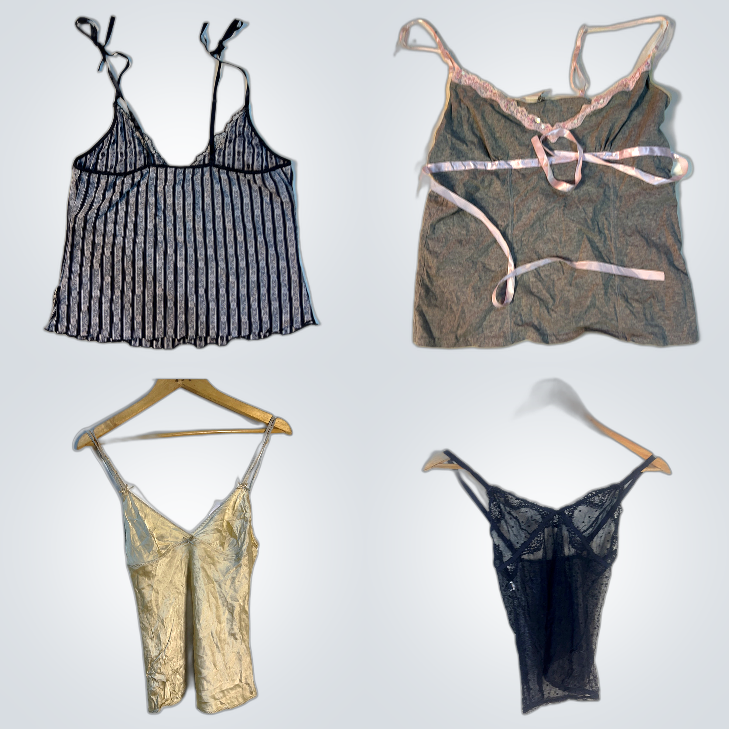 Lace & Silk Camisole Bundle - H&M Gray Cami & 4 Mo..