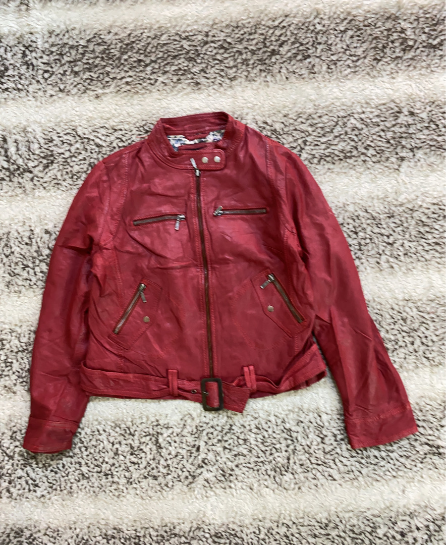 Peau D'Ane Paris Red Leather Jacket