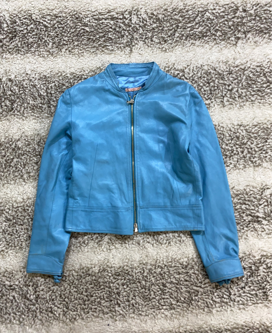 Blue Leather Jacket