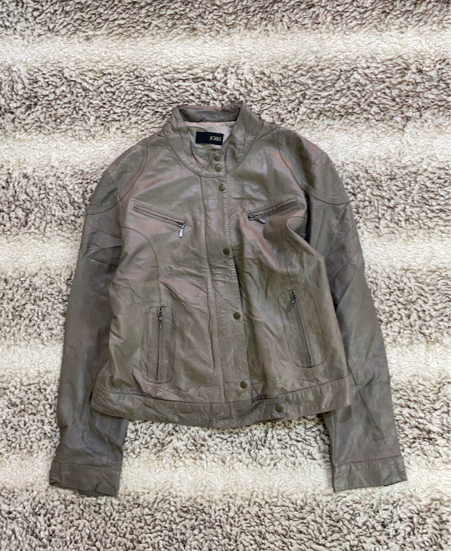 Jobis Gray Leather Jacket