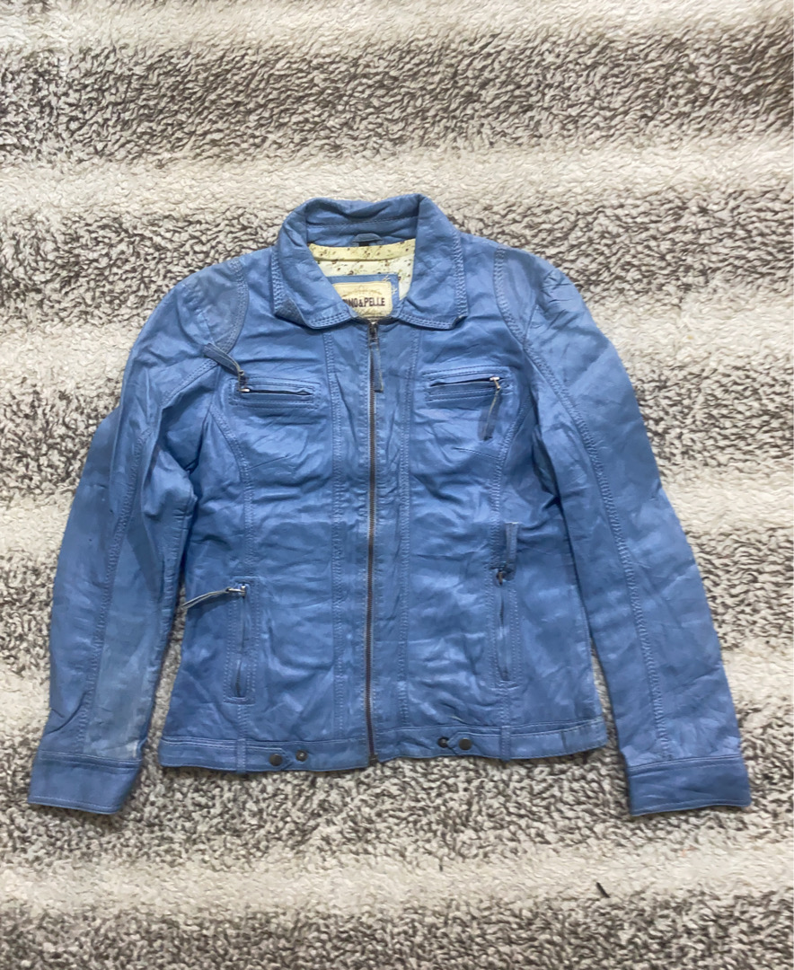 Blue Leather Jacket